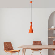 Candeeiro de Teto – 45-134 cm – Laranja – Metal