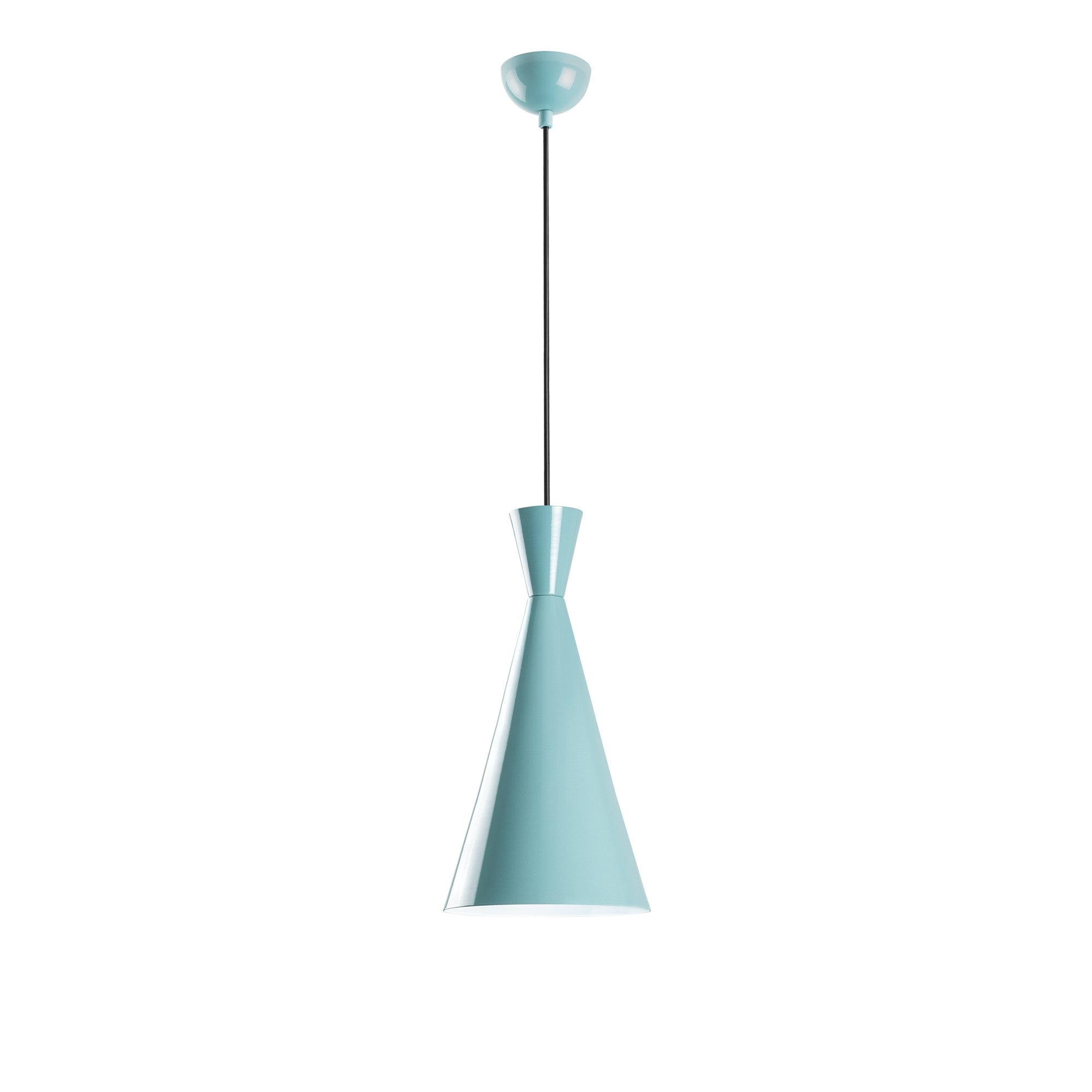 Candeeiro de Teto de metal – altura ajustável de 45 a 134 cm – turquesa