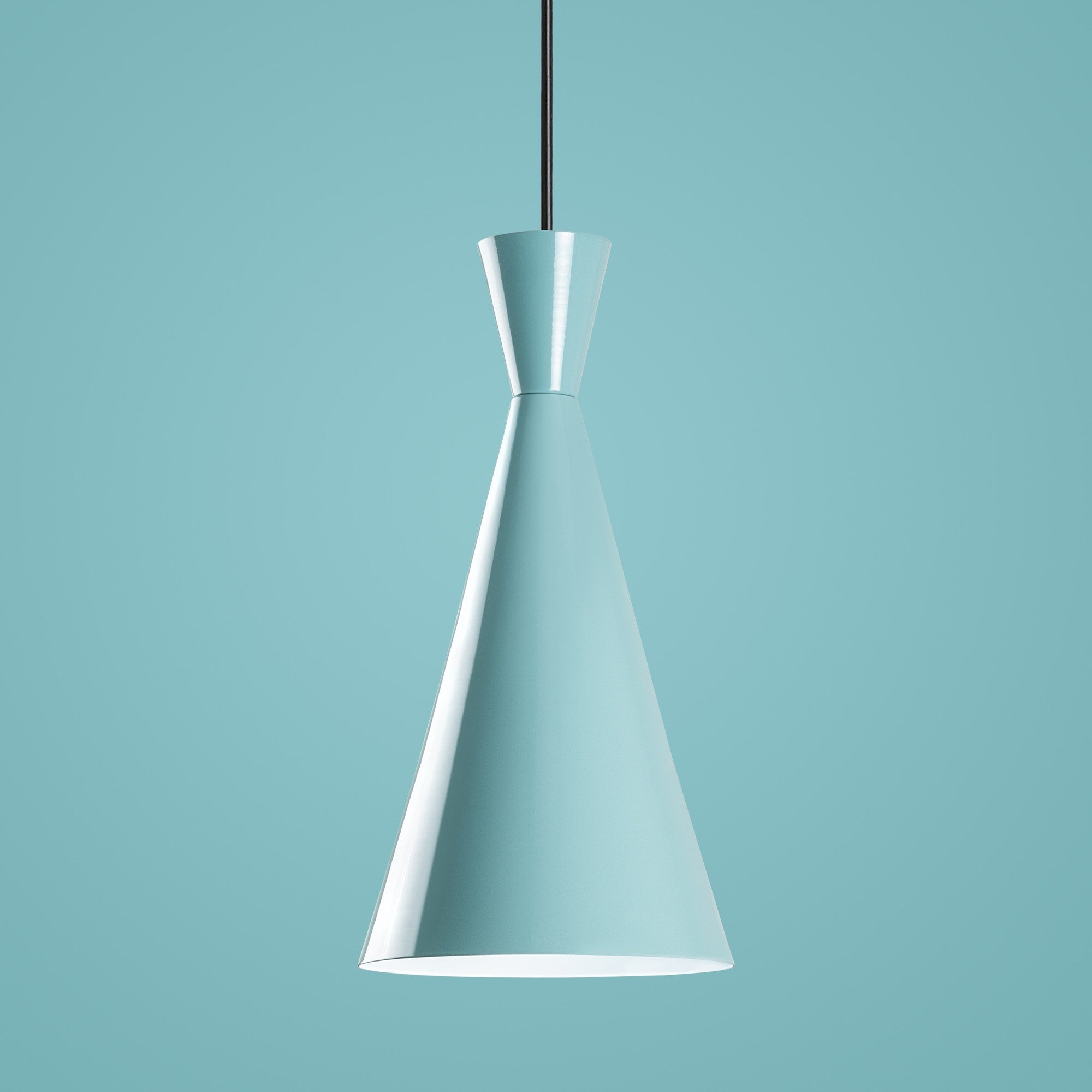 Candeeiro de Teto de metal – altura ajustável de 45 a 134 cm – turquesa