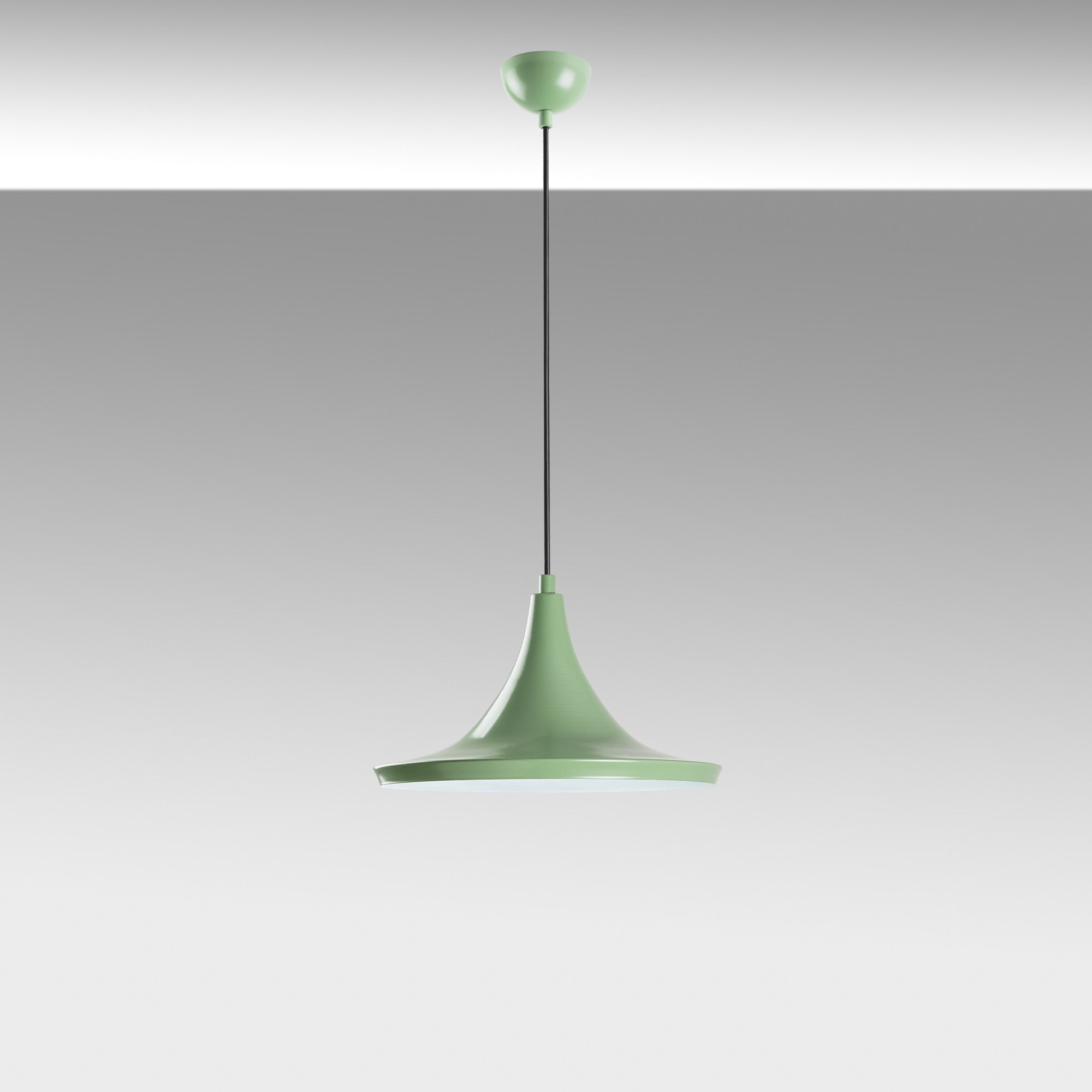 Candeeiro de Teto – altura ajustável de 30 a 117 cm – Cor Menta – corpo de metal
