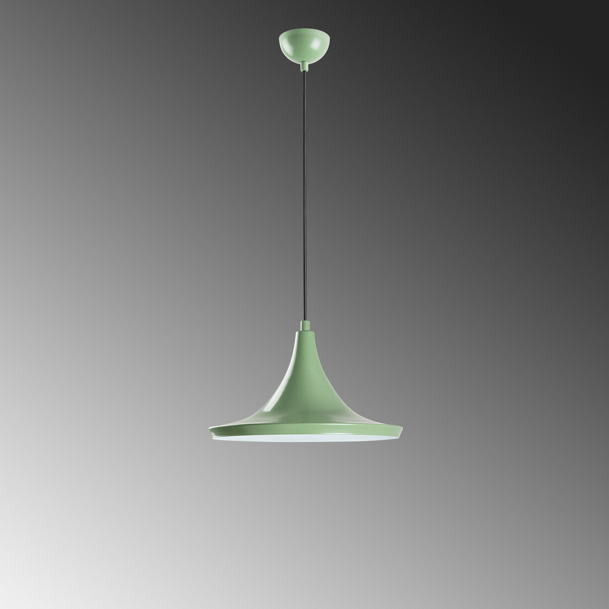 Candeeiro de Teto – altura ajustável de 30 a 117 cm – Cor Menta – corpo de metal