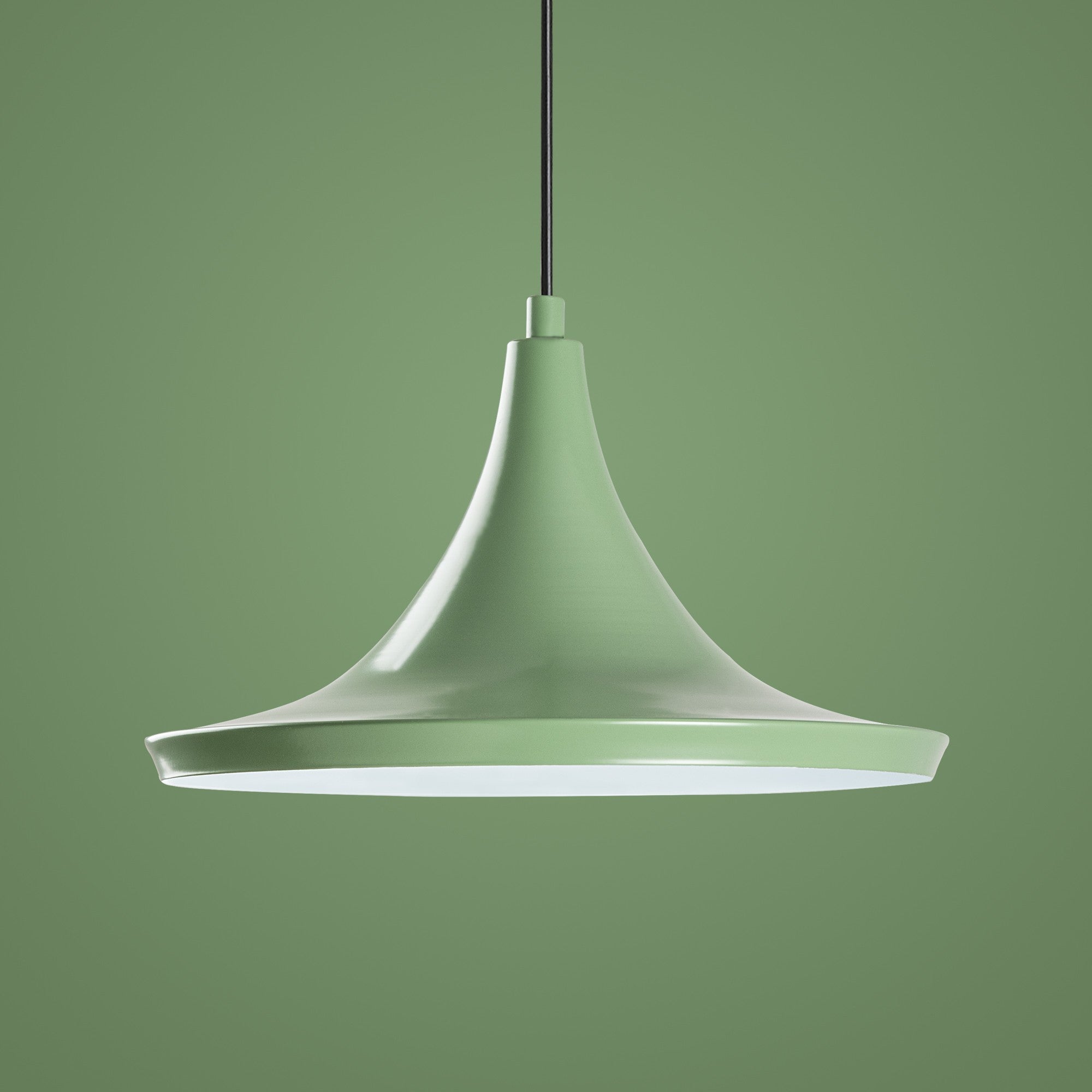 Candeeiro de Teto – altura ajustável de 30 a 117 cm – Cor Menta – corpo de metal