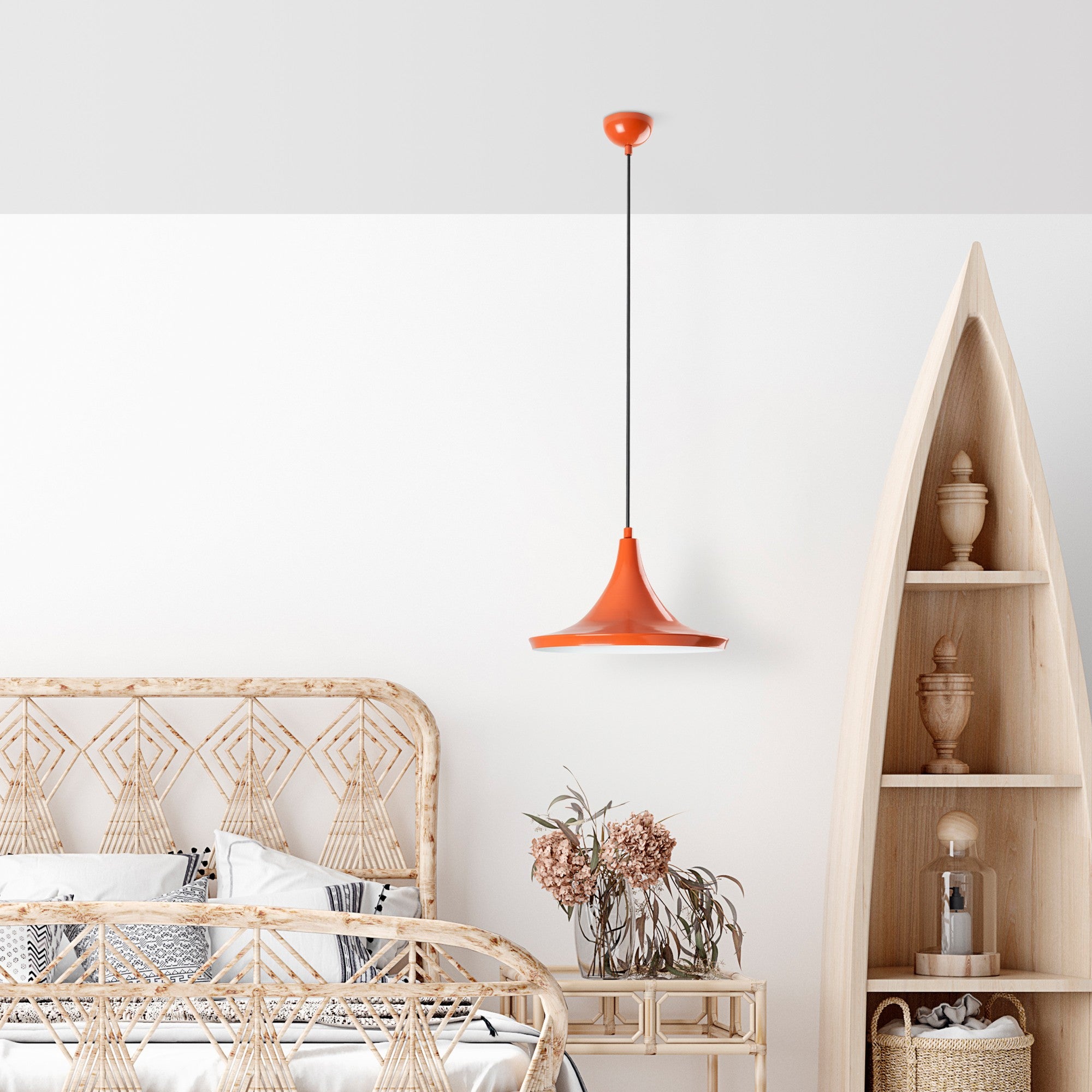 Candeeiro de Teto – Ø30 cm – laranja – metal