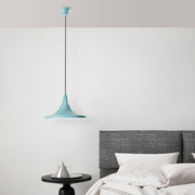 Candeeiro de Teto – Altura Ajustável 30-117 cm – Turquesa – Metal