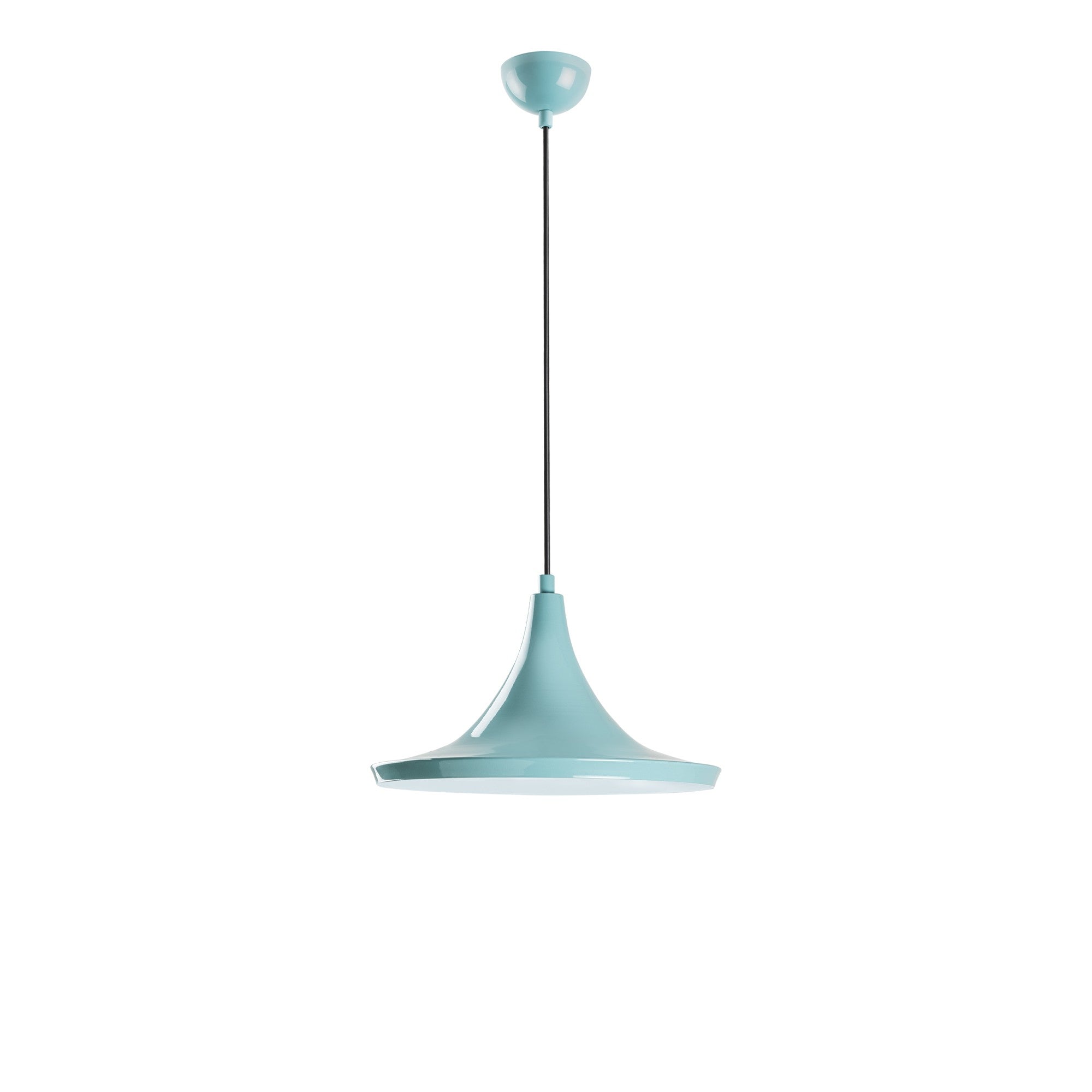 Candeeiro de Teto – Altura Ajustável 30-117 cm – Turquesa – Metal