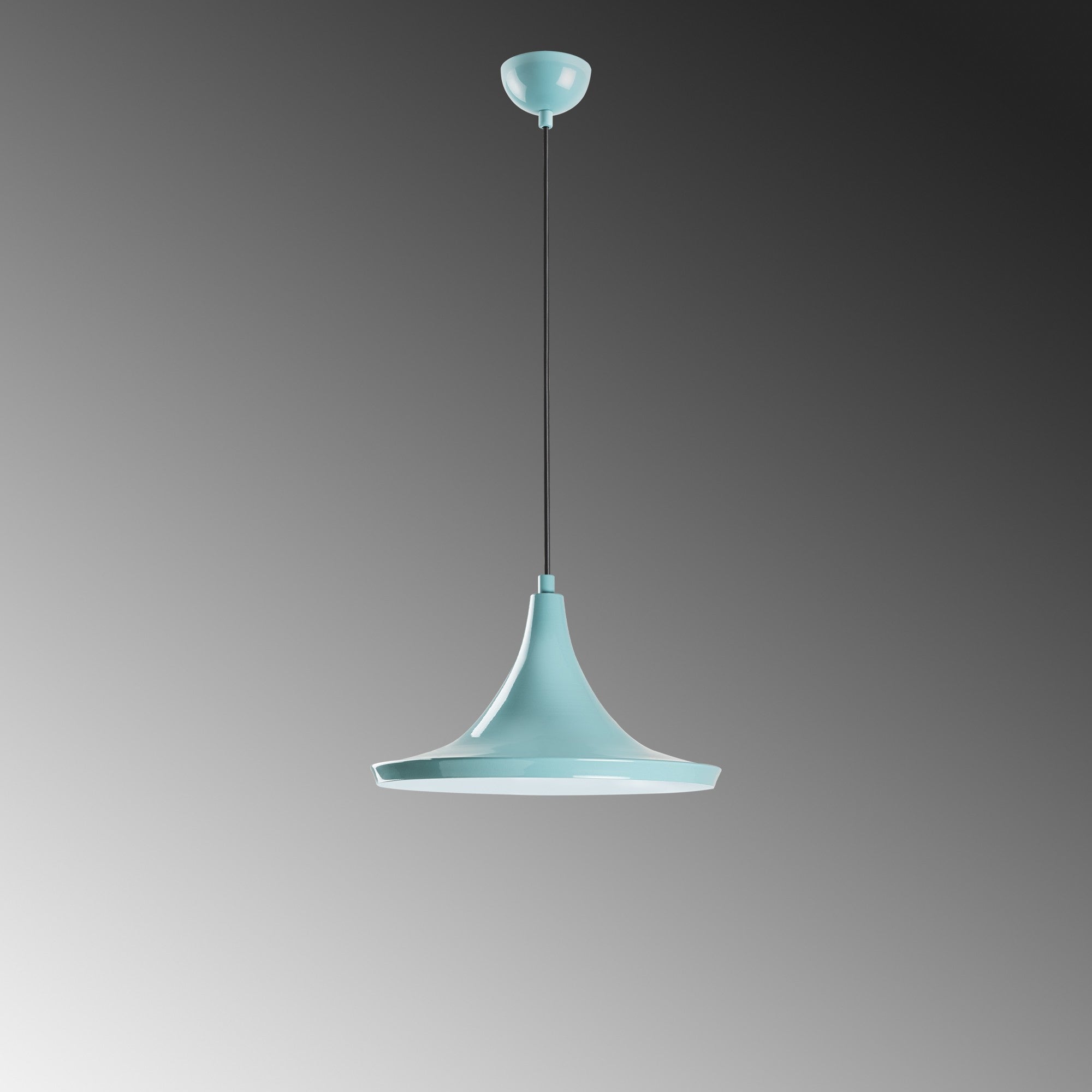 Candeeiro de Teto – Altura Ajustável 30-117 cm – Turquesa – Metal