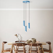 Candeeiro de Teto – 40 cm de diâmetro – azul claro – metal