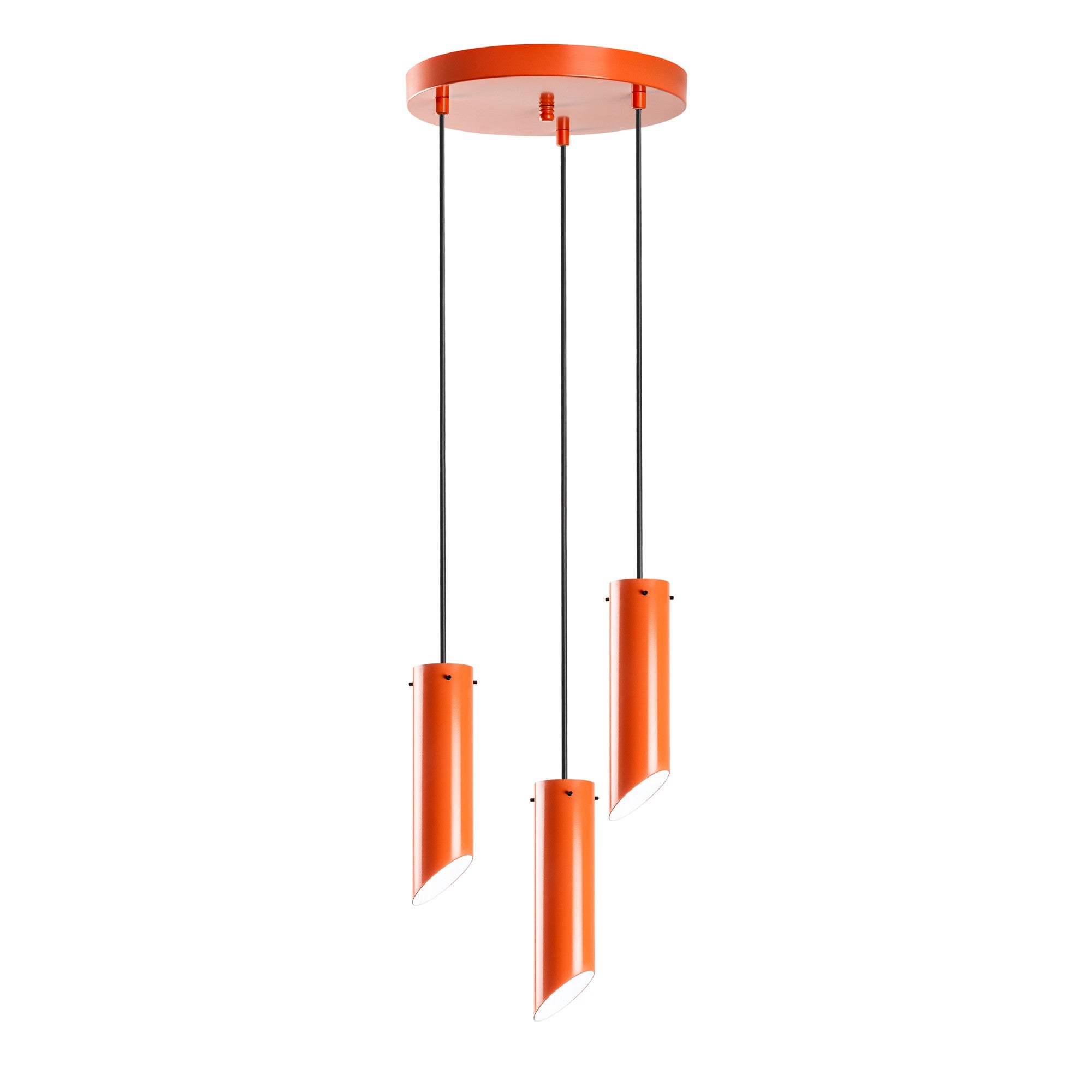 Candeeiro de Teto – 40 cm de diâmetro – Laranja – Metal