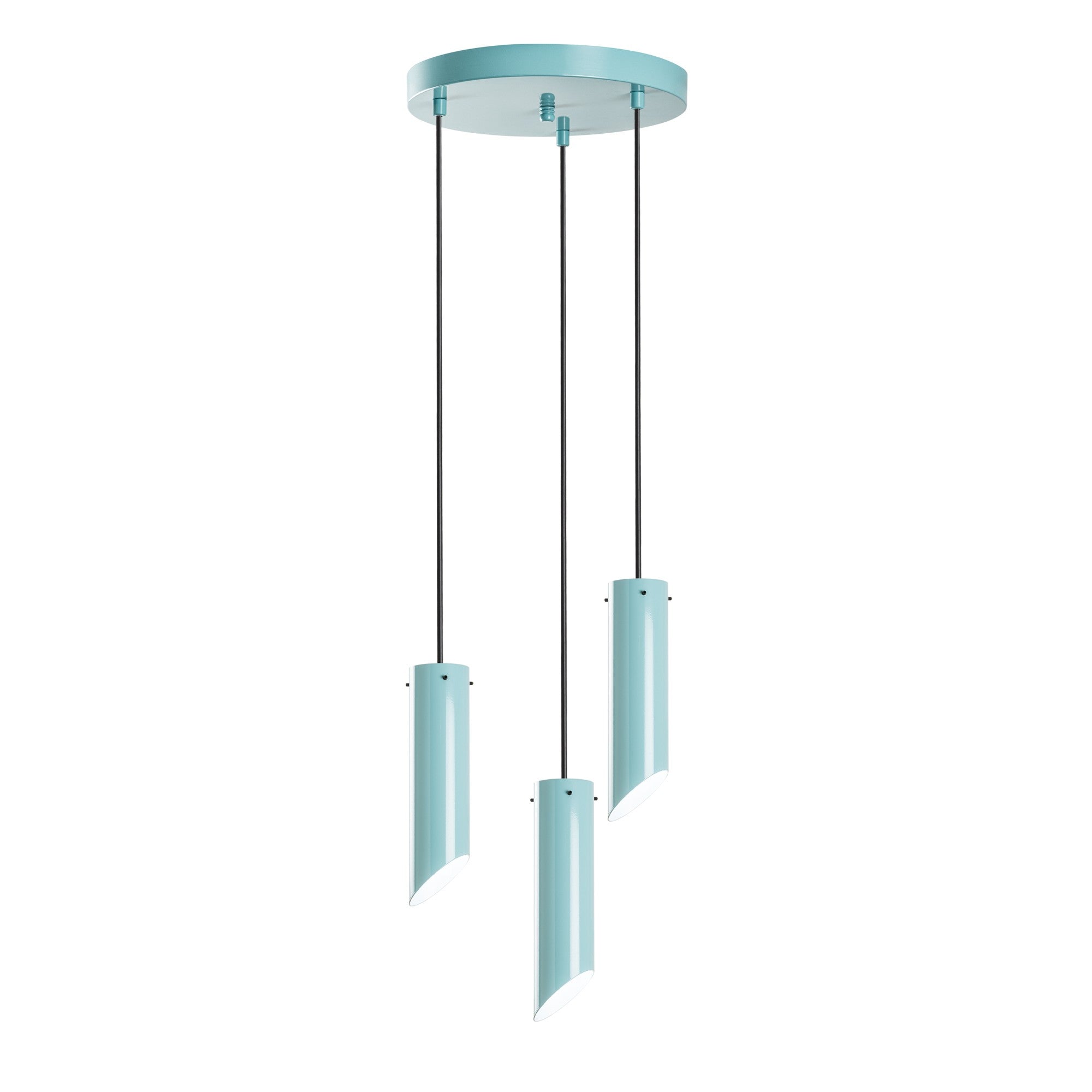 Candeeiro de Teto – 40 cm de diâmetro – turquesa – metal