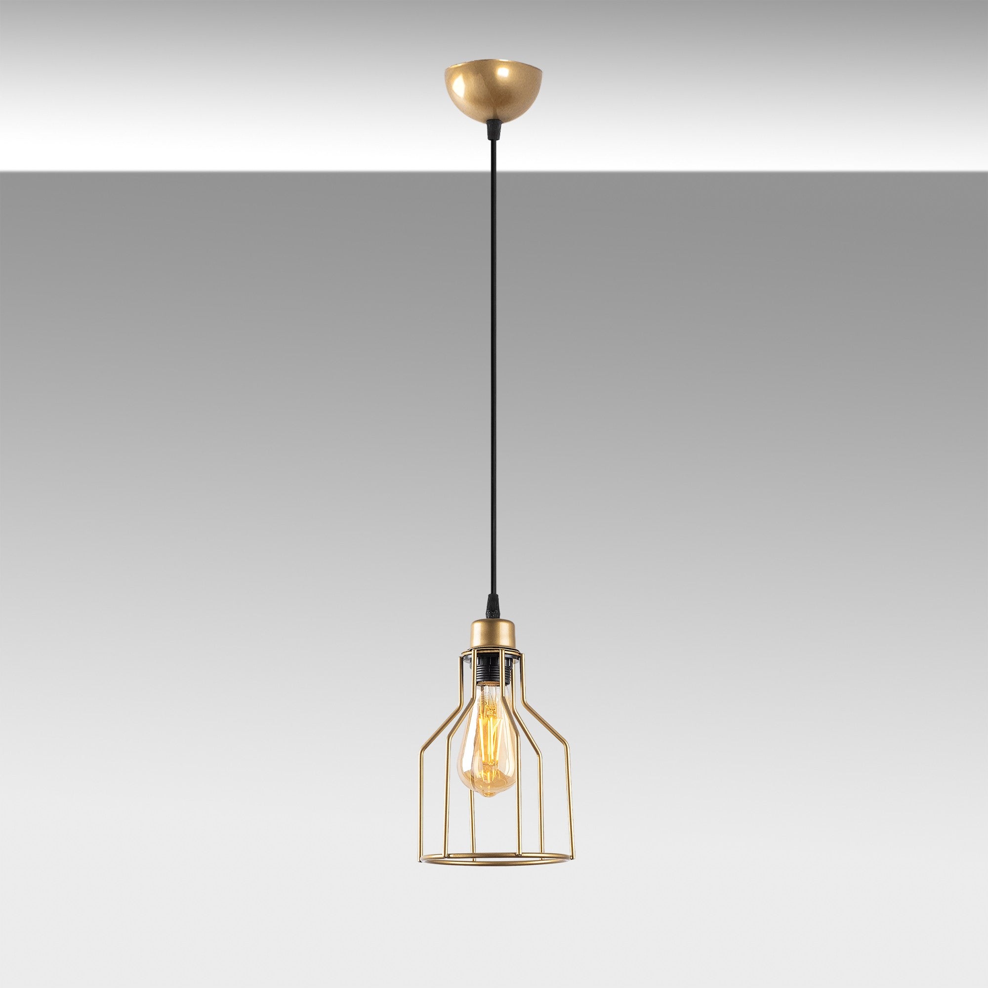 Candeeiro de Teto – 30-113 cm – Dourado – Metálico