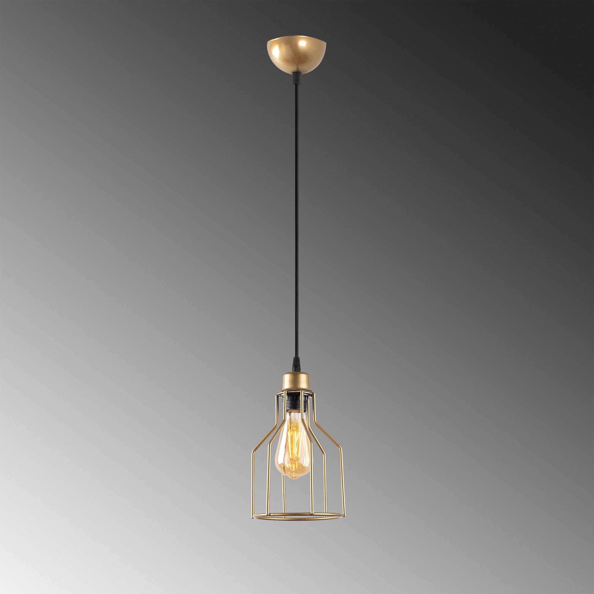 Candeeiro de Teto – 30-113 cm – Dourado – Metálico
