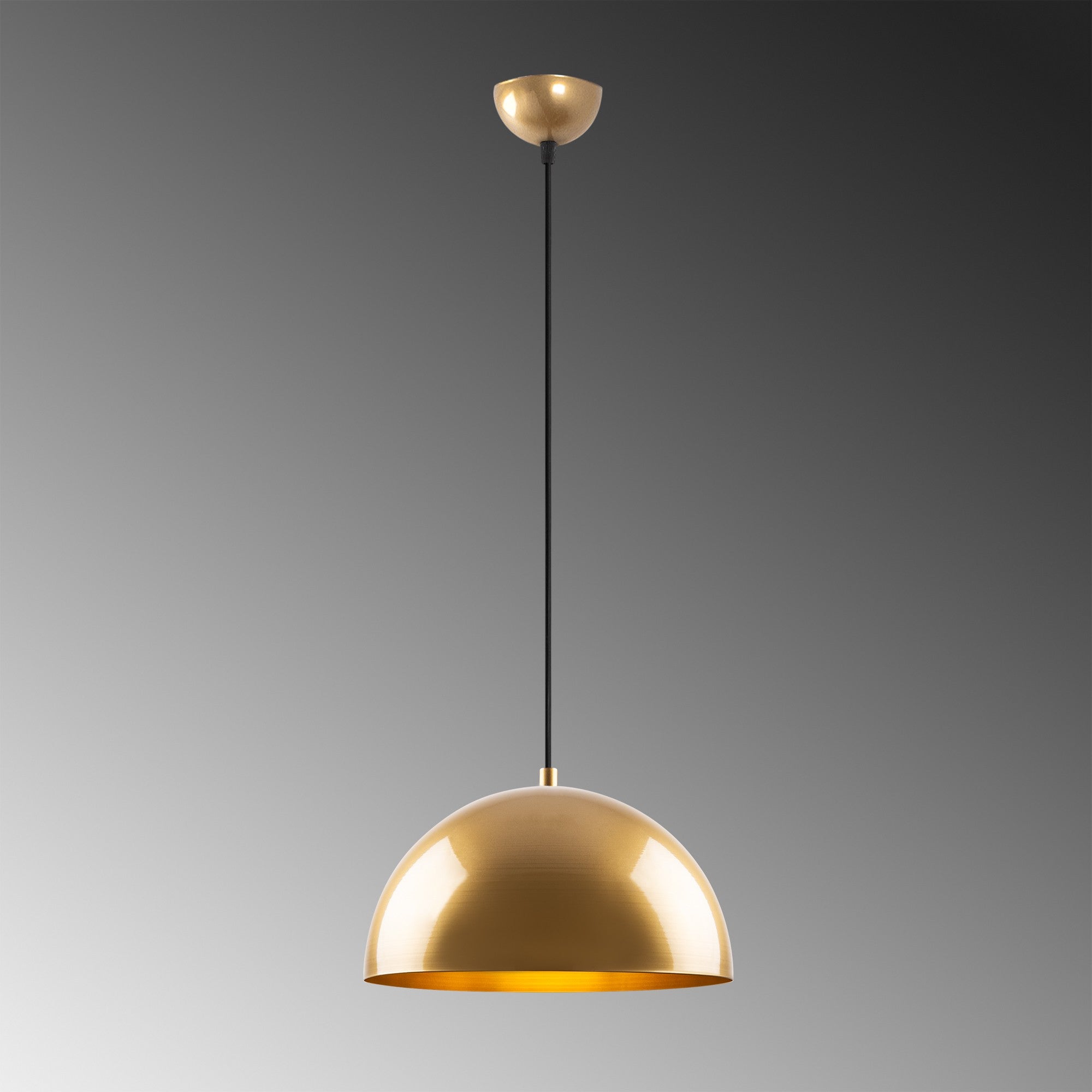 Candeeiro de Teto – 30 x 30 x 111 cm – Dourado – Metálico