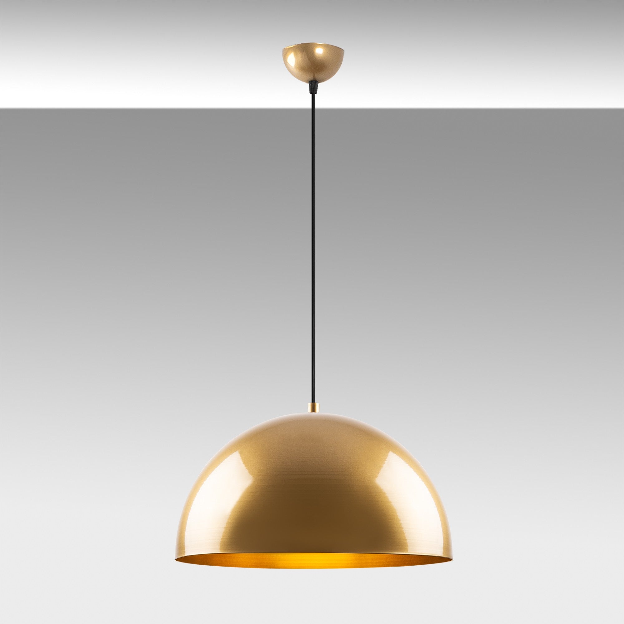 Candeeiro de Teto – 40 x 40 x 116 cm – Dourado – Metal