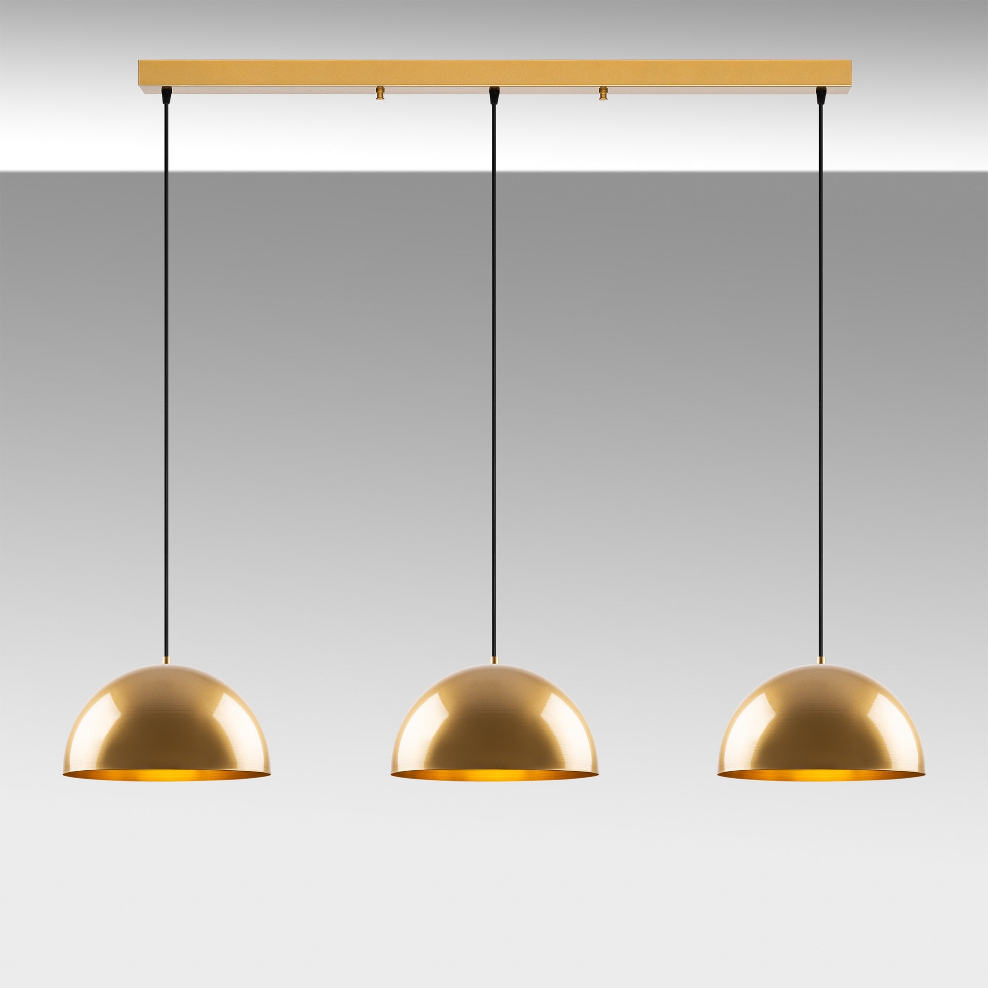 Candeeiro de Teto – 145 x 40 x 116 cm – Dourado – Metal