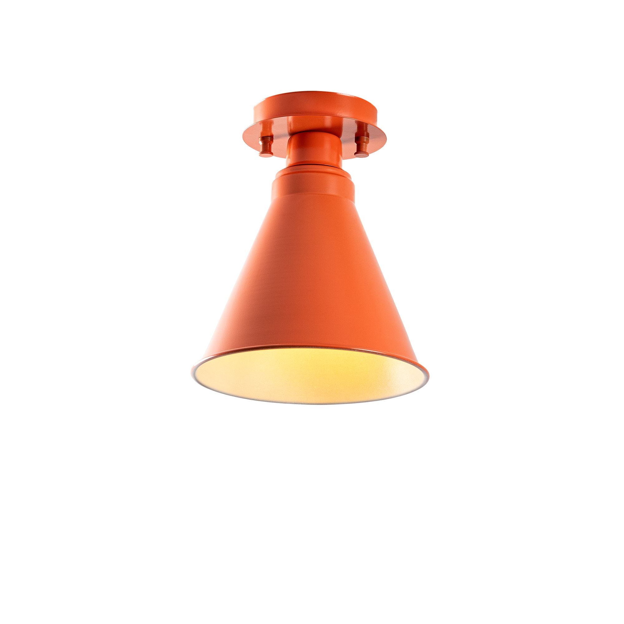 Candeeiro de Teto – 20 x 20 x 2 cm – Laranja – Metal