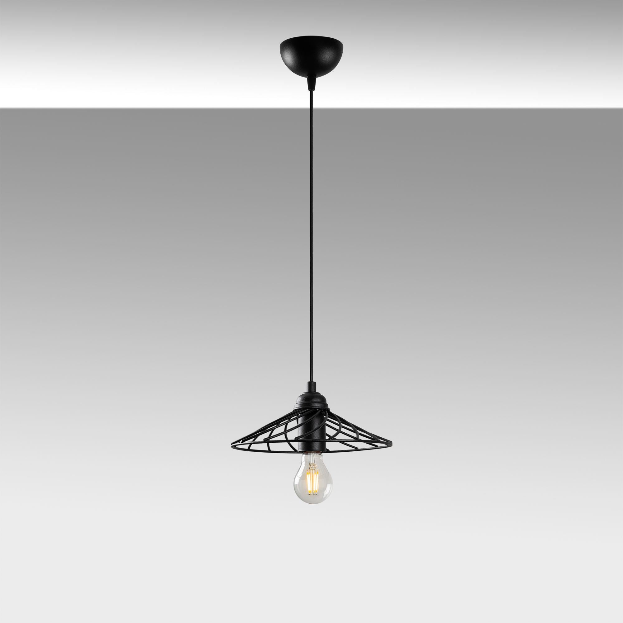 Candeeiro de Teto – 25 x 25 x 108 cm – Preto – Metal