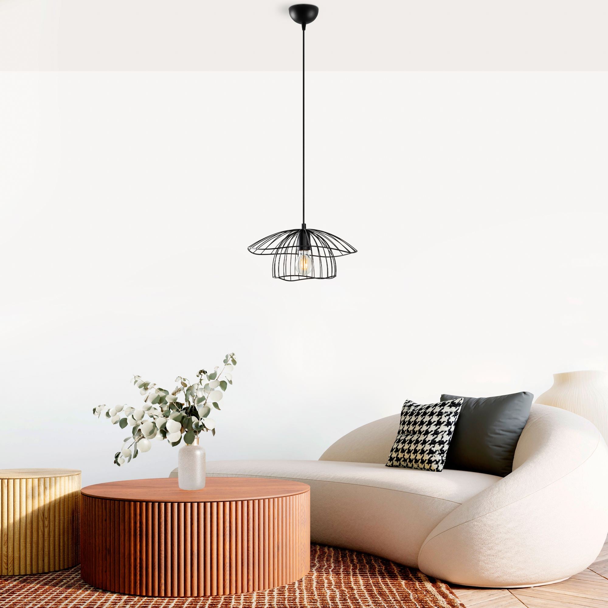 Candeeiro de Teto – 35 x 35 x 112 cm – Preto – Metal