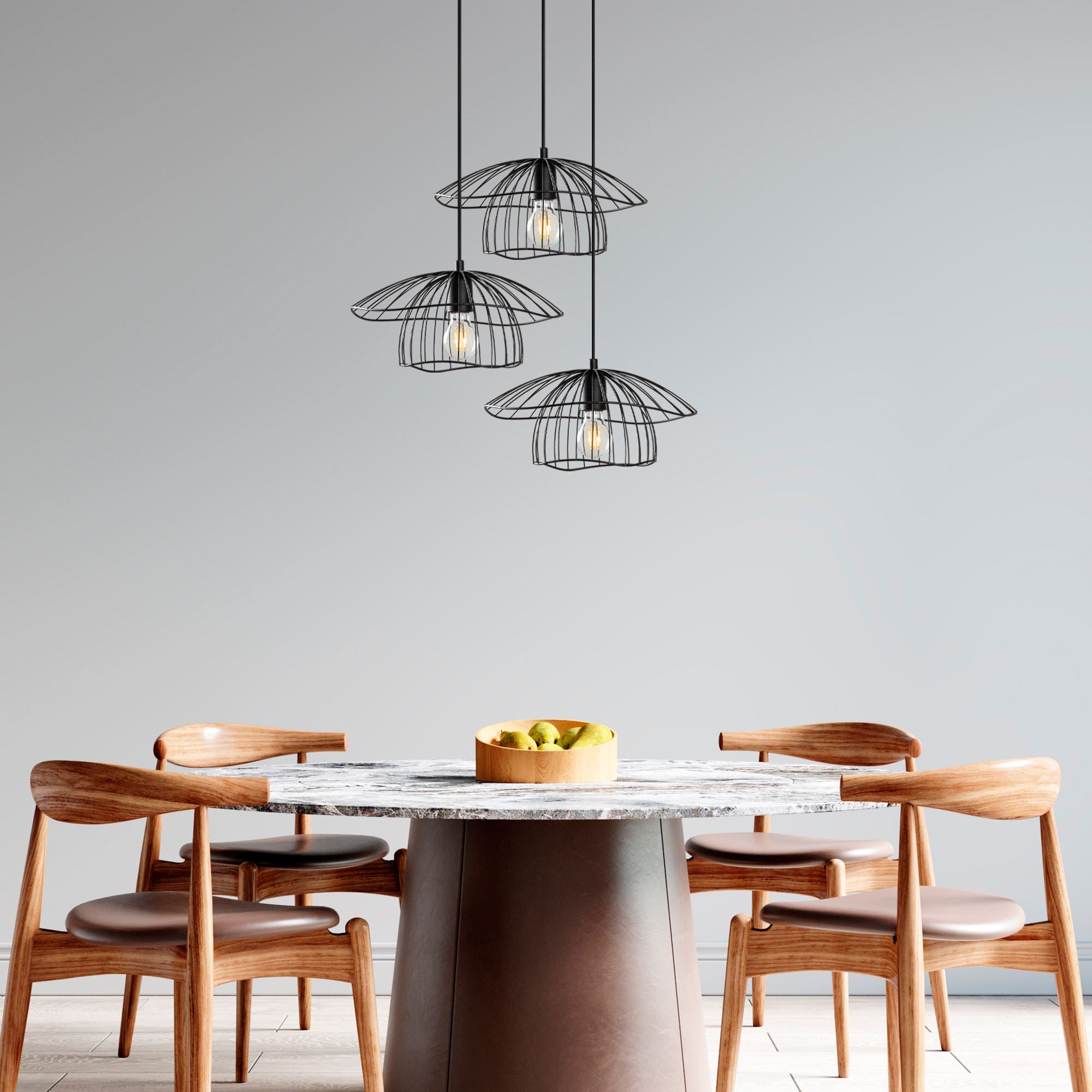 Candeeiro de Teto – 68 x 68 x 110 cm – Preto – Metal