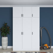 Guarda-roupa – 145 cm x 239 cm x 55 cm – Branco – Painel de partículas revestido em melamina