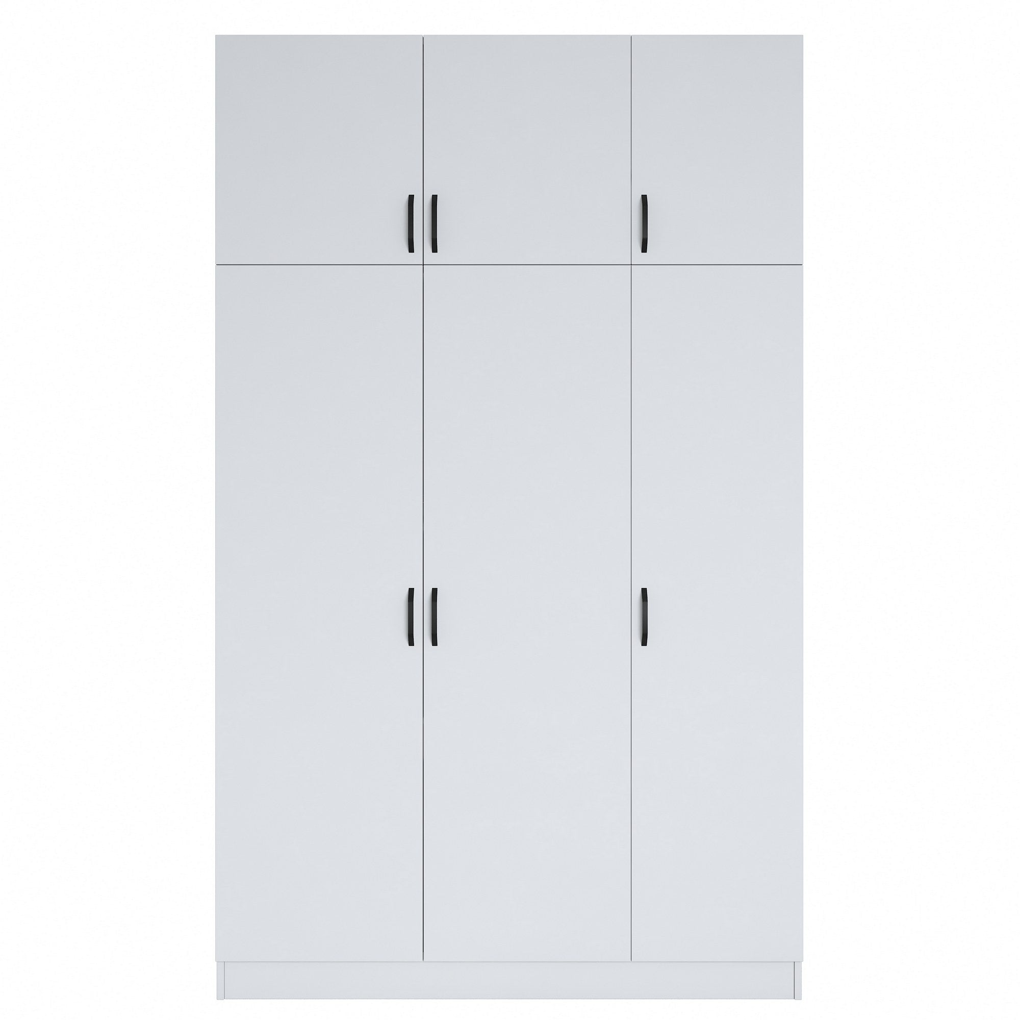 Guarda-roupa – 145 cm x 239 cm x 55 cm – Branco – Painel de partículas revestido em melamina