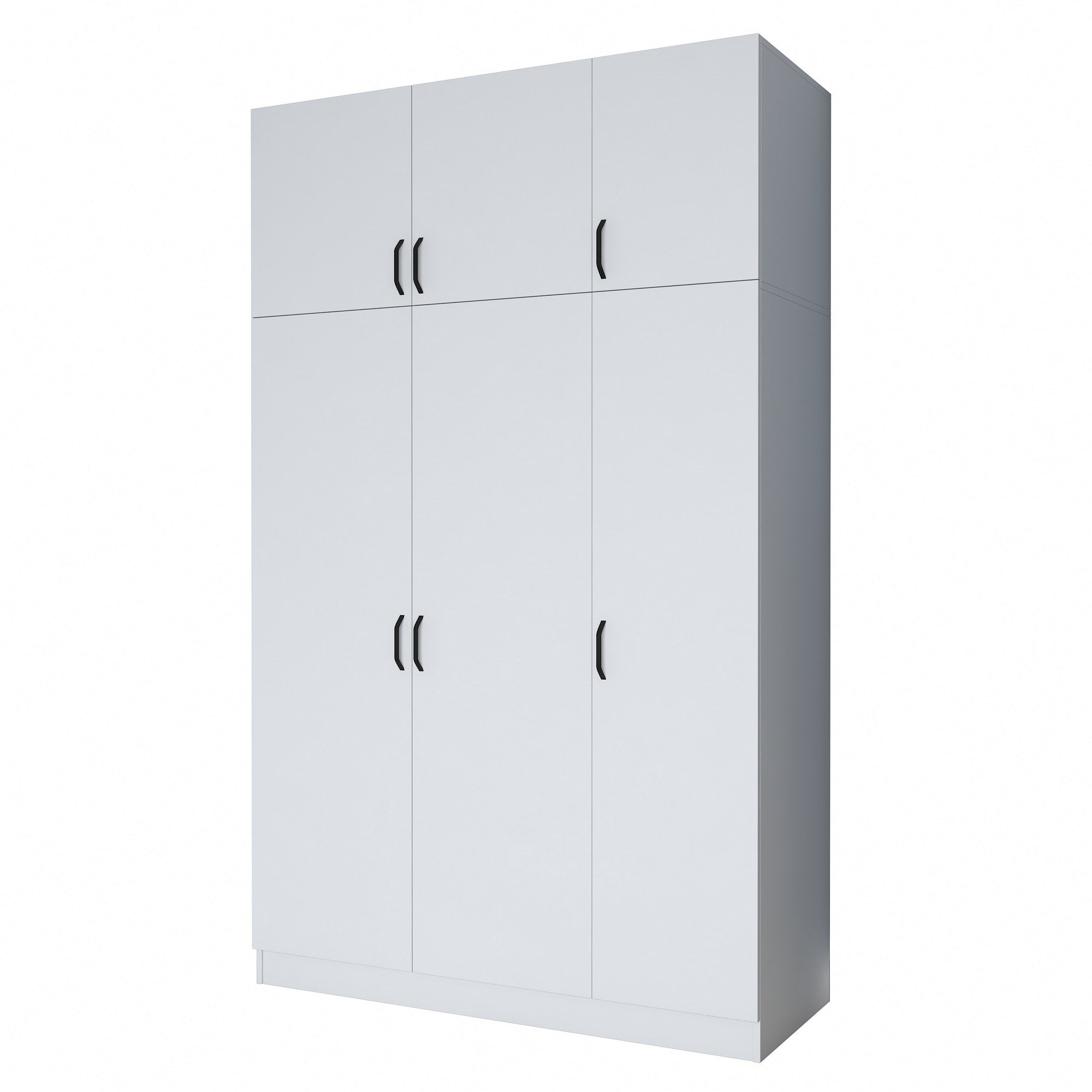 Guarda-roupa – 145 cm x 239 cm x 55 cm – Branco – Painel de partículas revestido em melamina