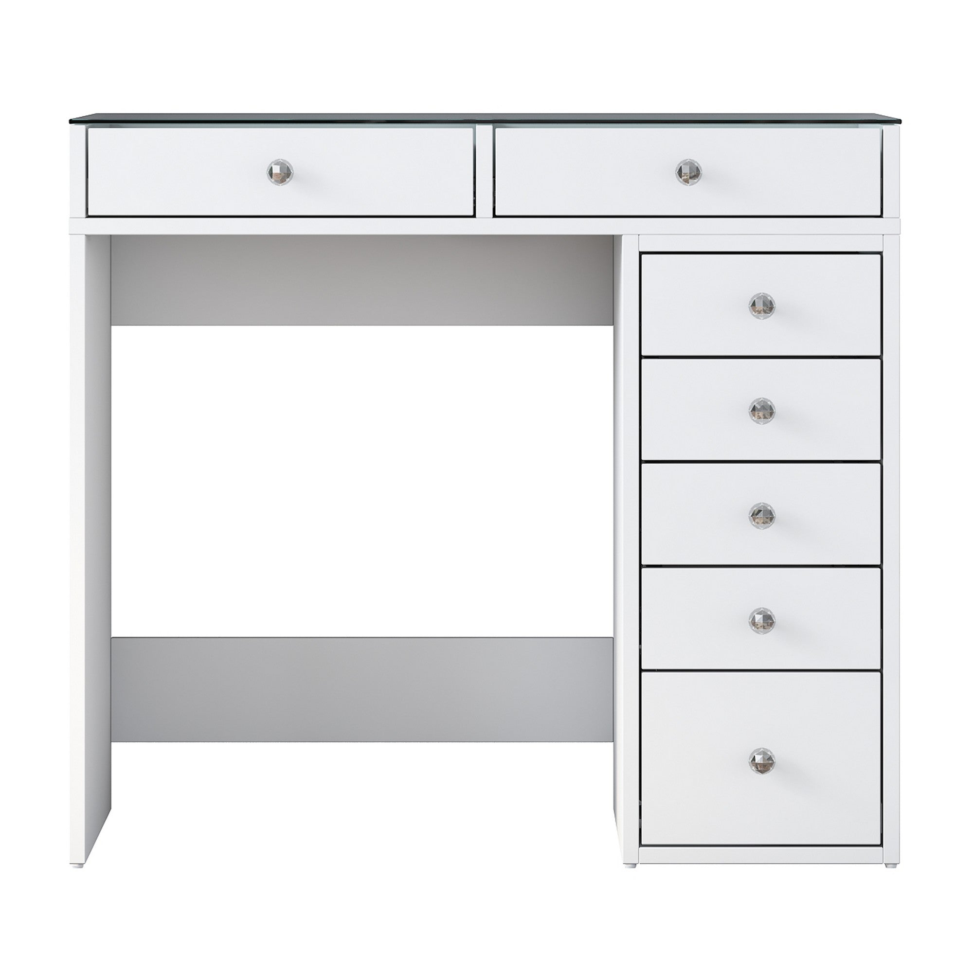 Toucador – 90 x 44,5 x 79,8 cm – Branca – Painel de partículas revestido em melamina