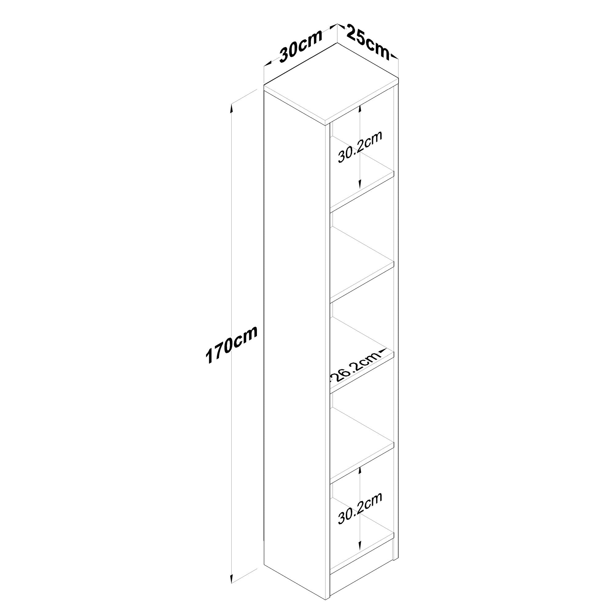 Estante em nogueira – 30 x 170 x 25 cm – melamina
