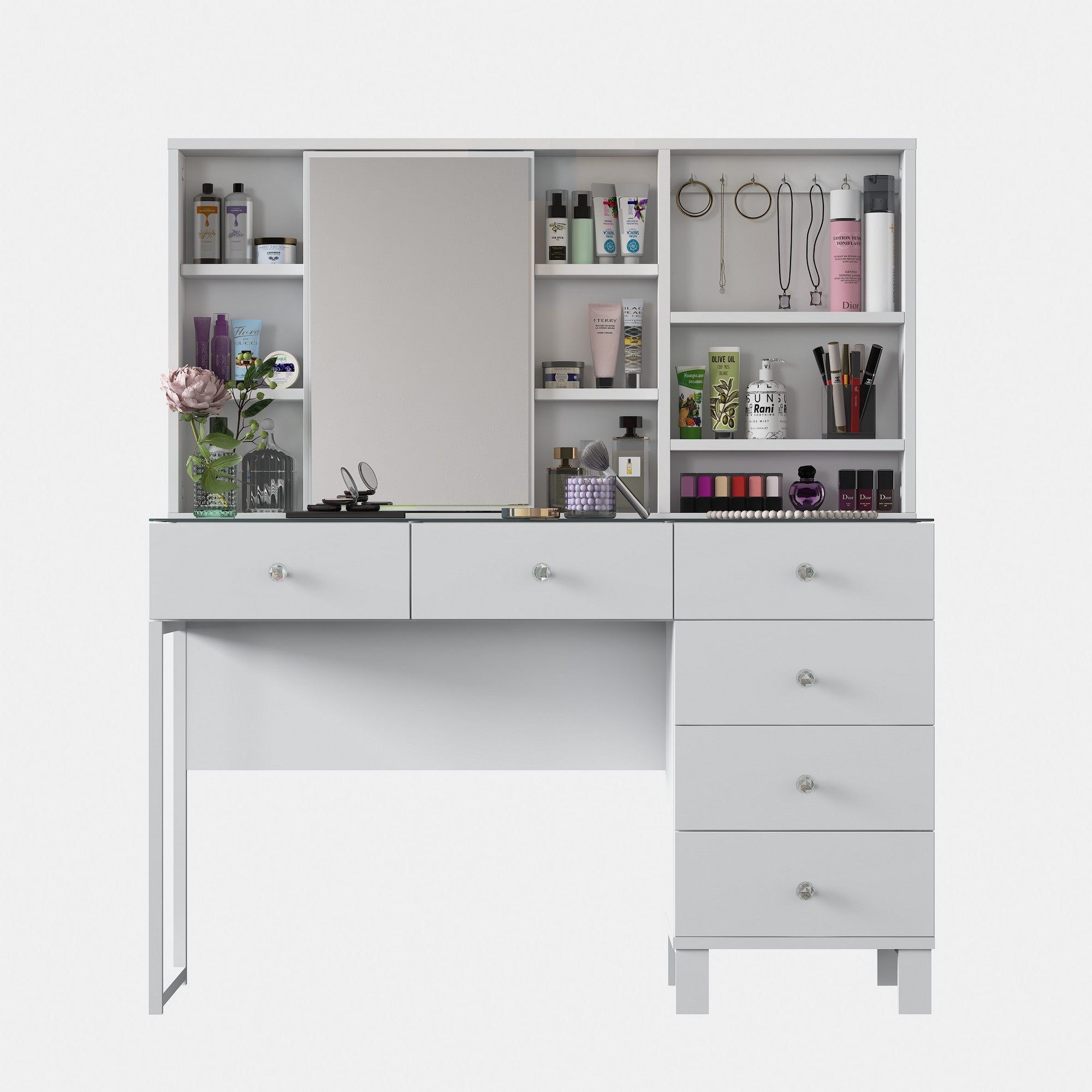 Toucador – 120 cm x 136,8 cm x 40 cm – Branco – Aglomerado