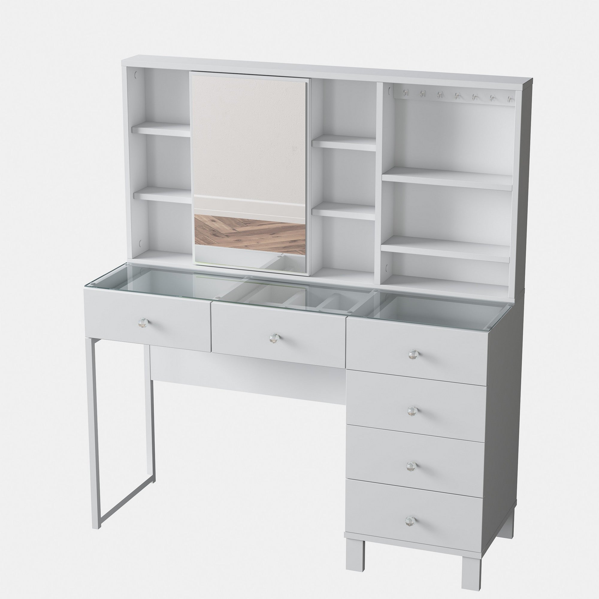 Toucador – 120 cm x 136,8 cm x 40 cm – Branco – Aglomerado
