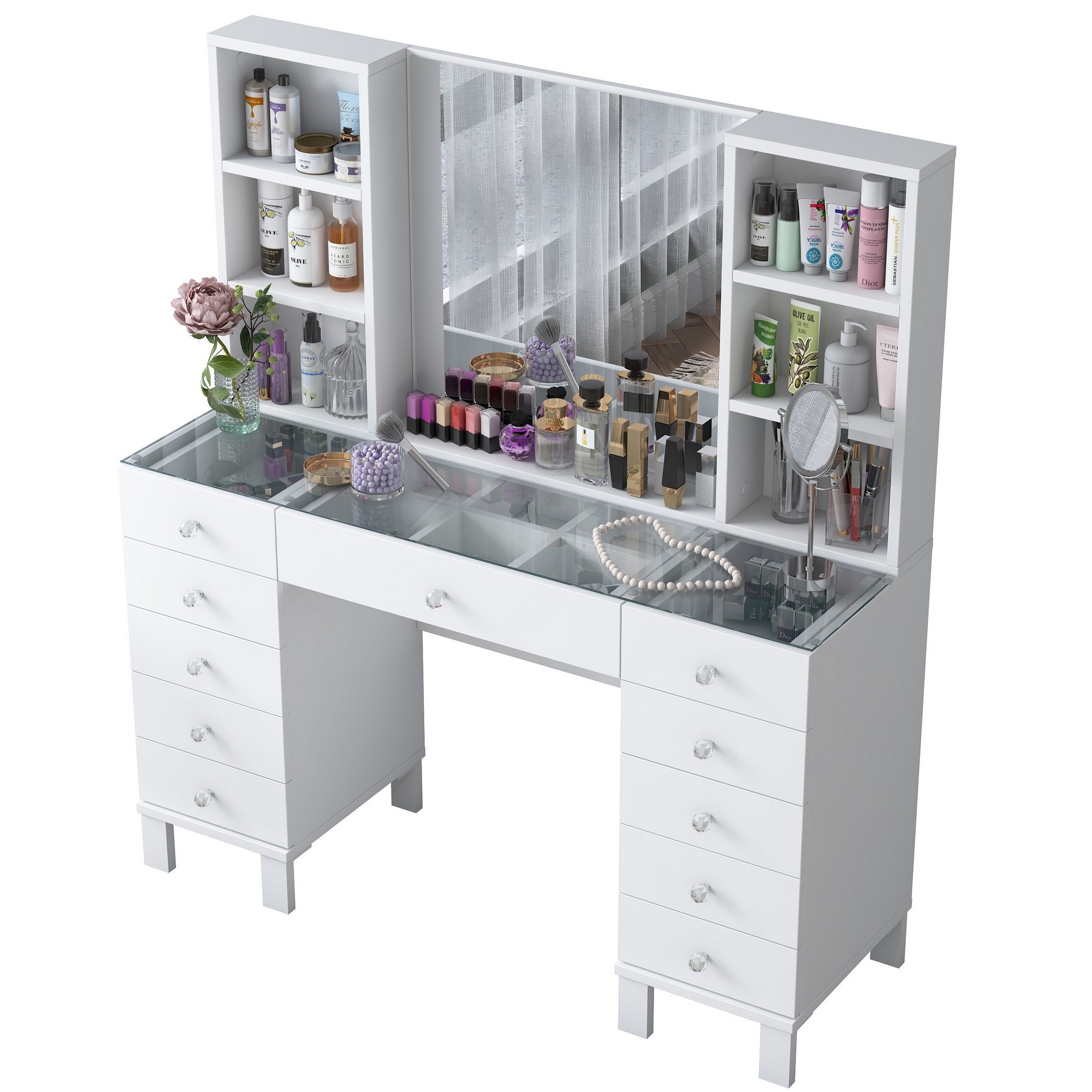 Toucador – 120 cm x 133,8 cm x 40 cm – Branco – MDF