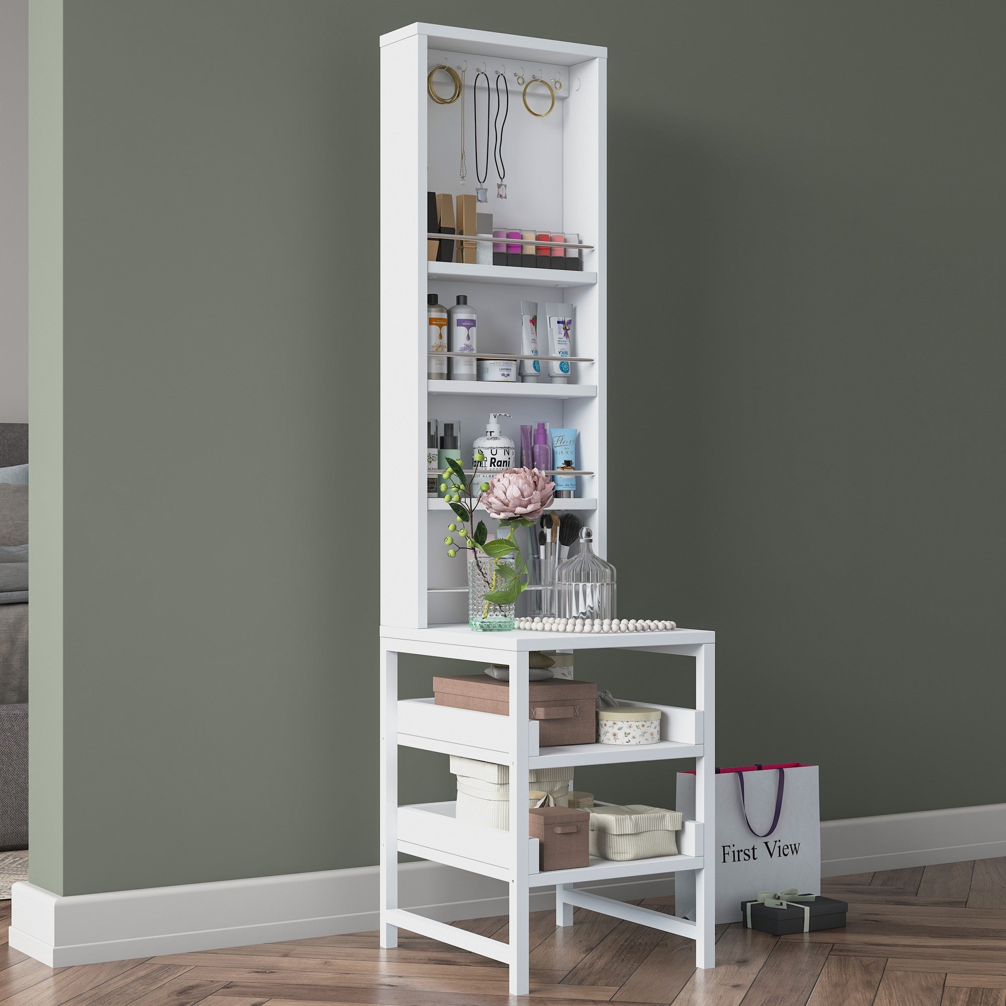 Toucador – 35cm x 141.8cm x 40cm – Branco – Aglomerado