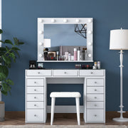 Toucador – 120 cm x 79,8 cm x 44,5 cm – Branco – Aglomerado