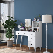 Toucador – 125 cm x 93,8 cm x 40 cm – Branca – Aglomerado E1 revestido em melamina