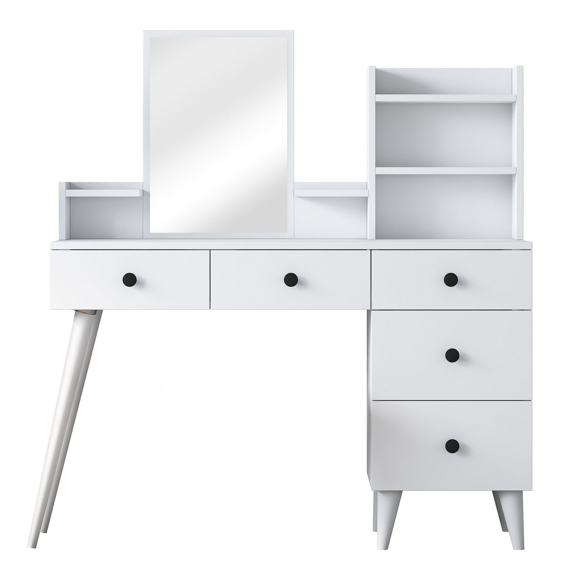 Toucador – 125 cm x 93,8 cm x 40 cm – Branca – Aglomerado E1 revestido em melamina