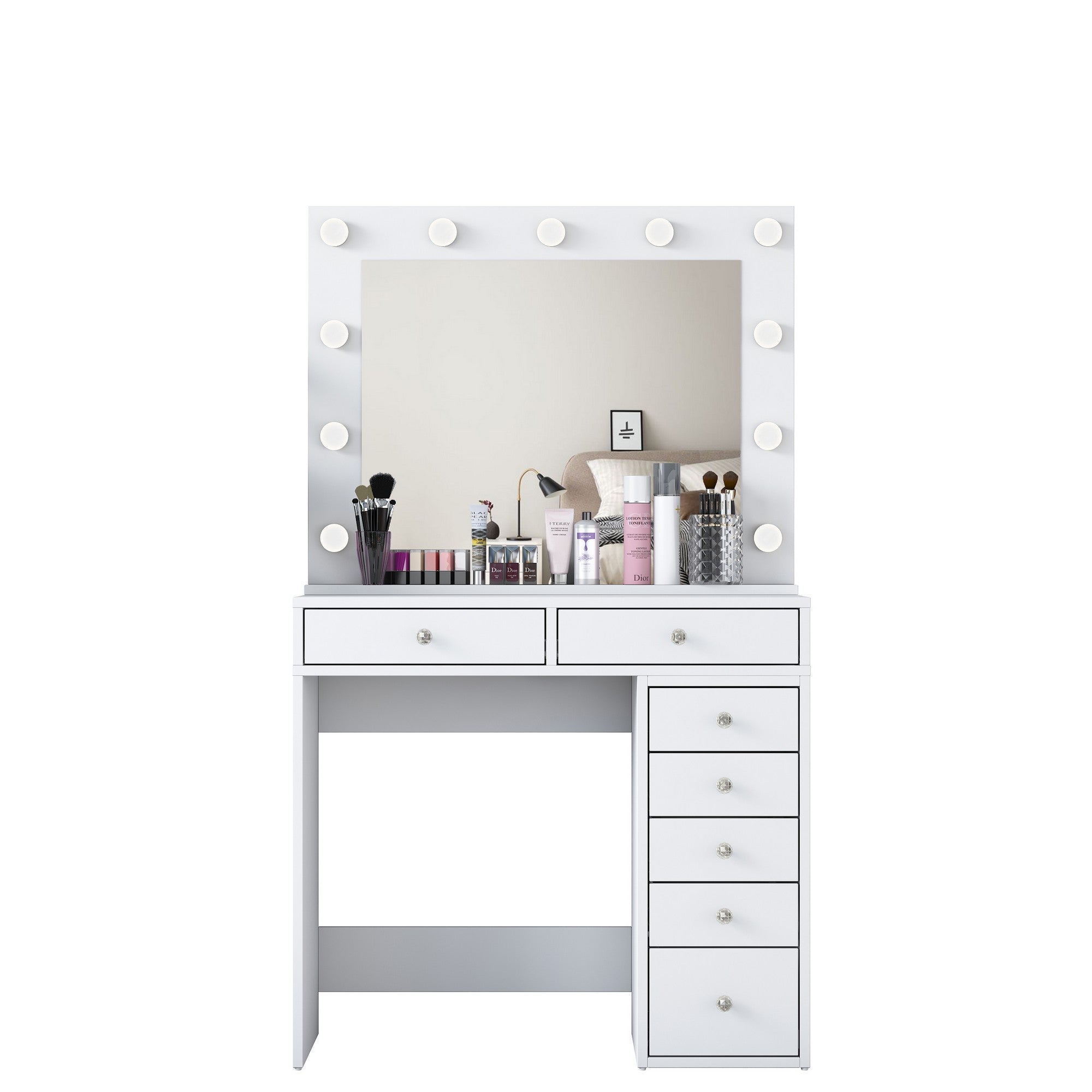Toucador – 90 cm x 153,4 cm x 44,5 cm – Branca – Aglomerado