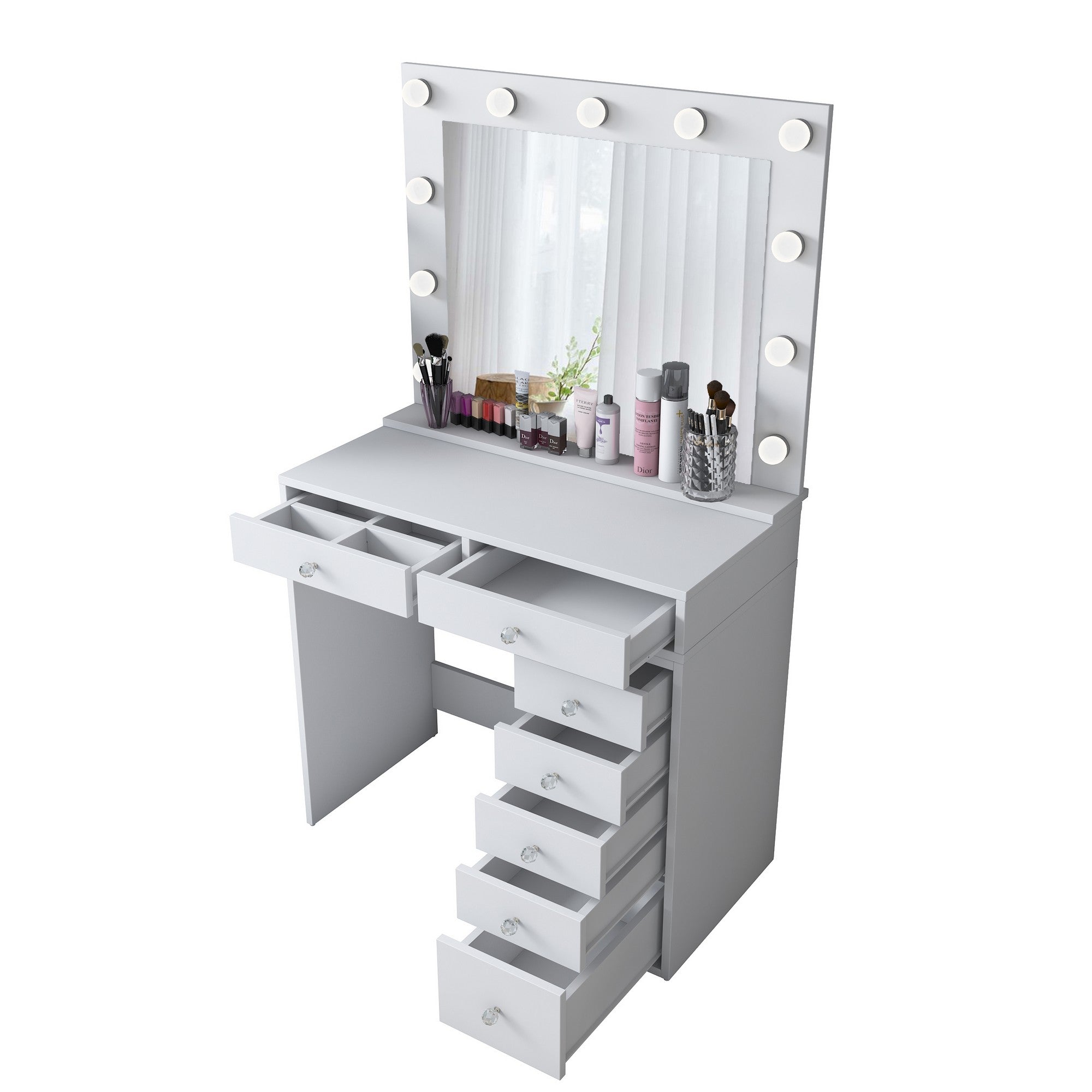Toucador – 90 cm x 153,4 cm x 44,5 cm – Branca – Aglomerado