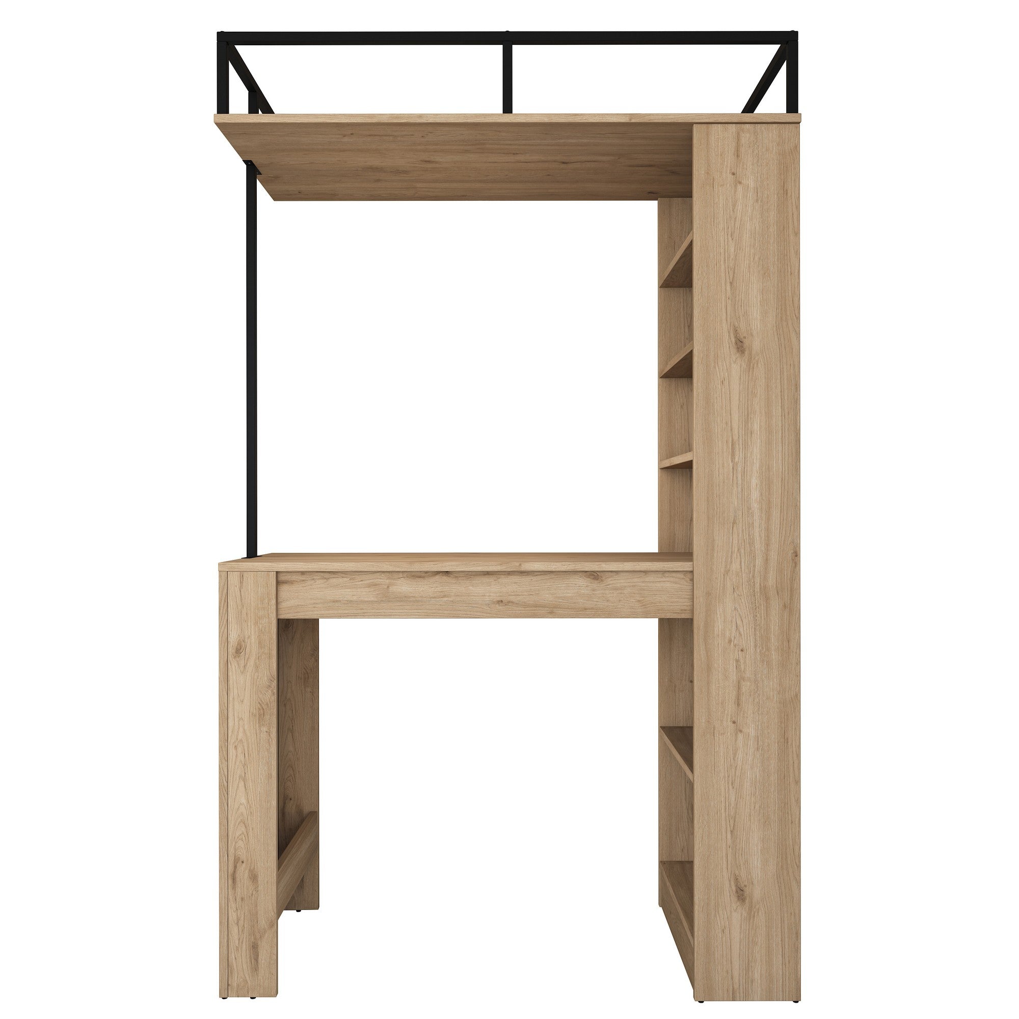 Mesa de jantar – 120 cm x 198,8 cm x 55,6 cm – Nogueira e Preto – MDF