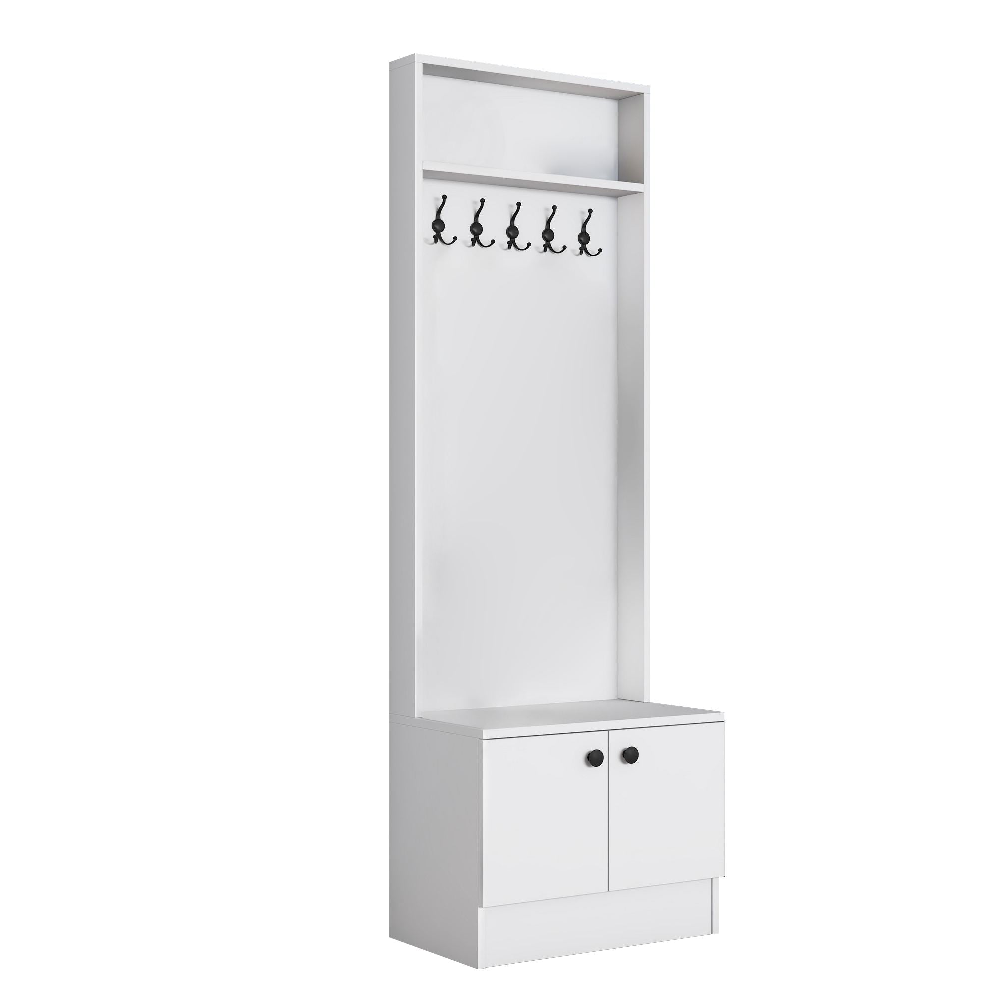 Cabideiro – 59,8 cm x 182,8 cm x 35,5 cm – Branco – Aglomerado