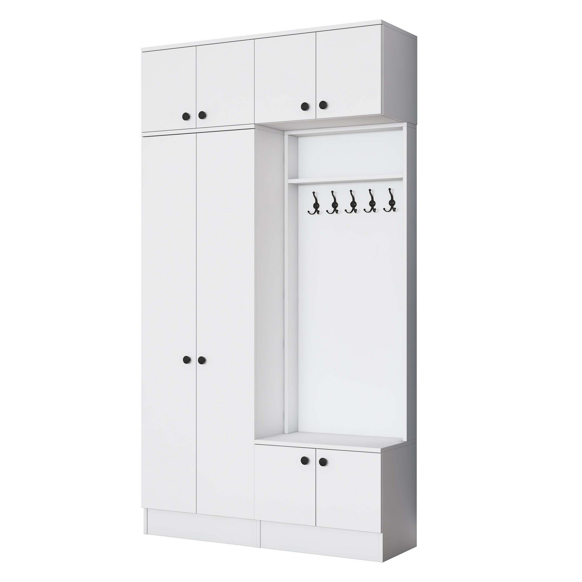 Cabideiro – 119,6 cm x 226,4 cm x 37,5 cm – Branco – Aglomerado