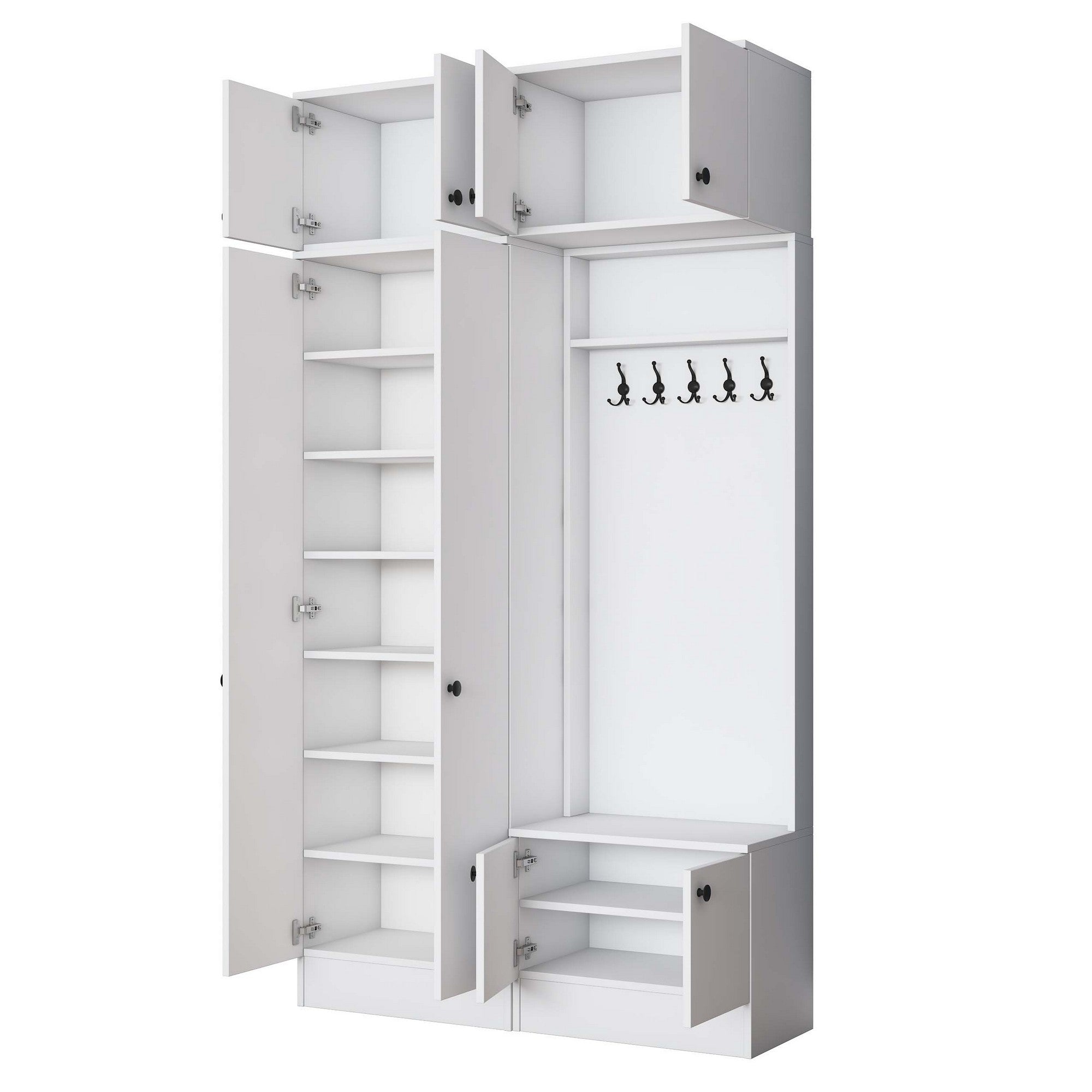 Cabideiro – 119,6 cm x 226,4 cm x 37,5 cm – Branco – Aglomerado