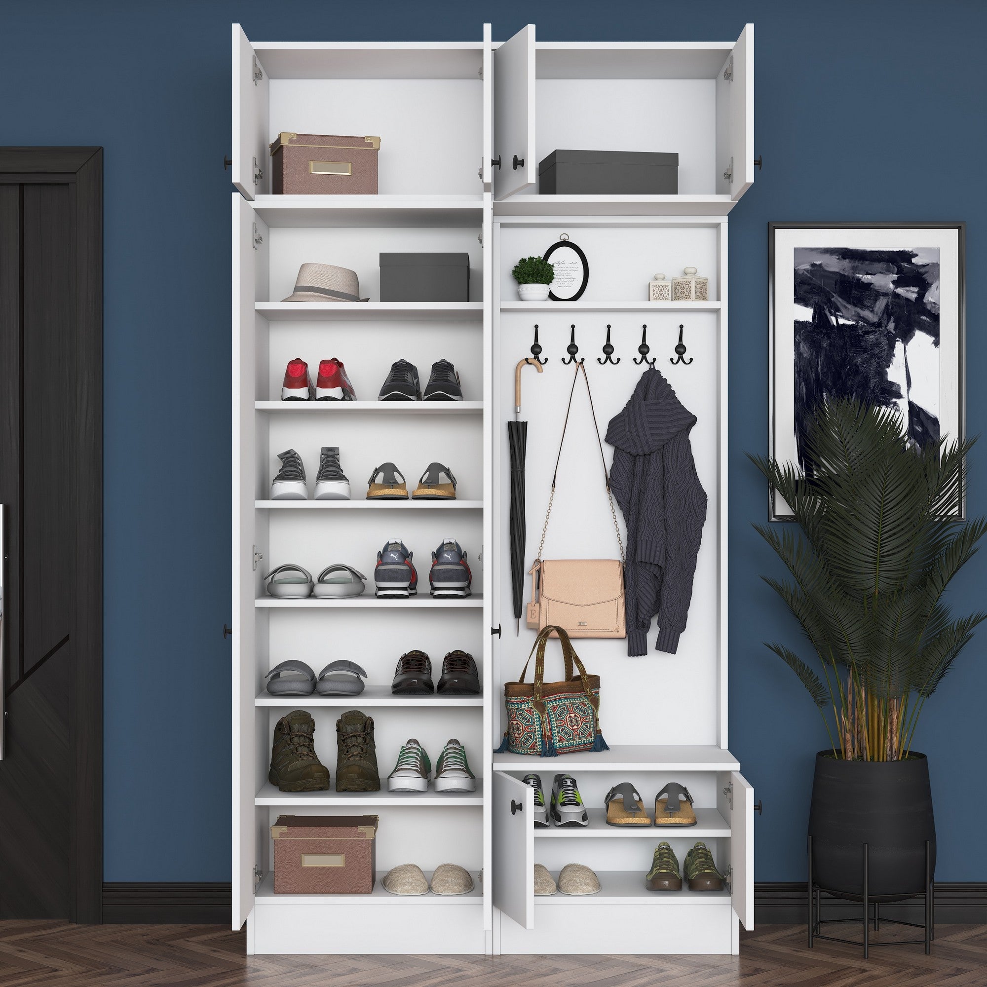 Cabideiro – 119,6 cm x 226,4 cm x 37,5 cm – Branco – Aglomerado