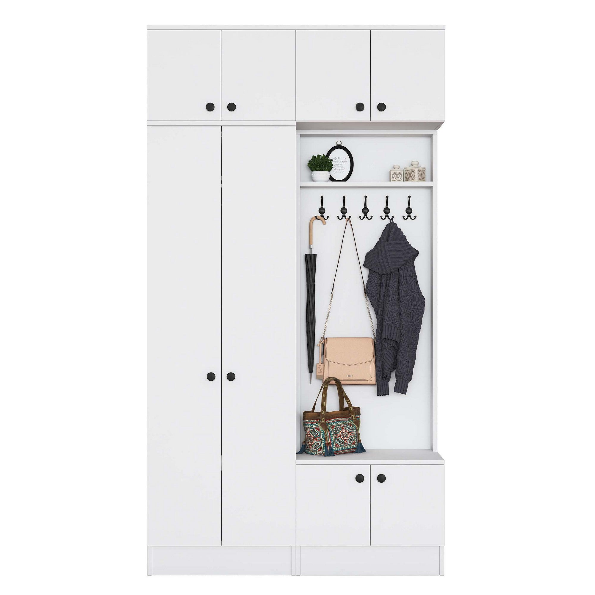 Cabideiro – 119,6 cm x 226,4 cm x 37,5 cm – Branco – Aglomerado