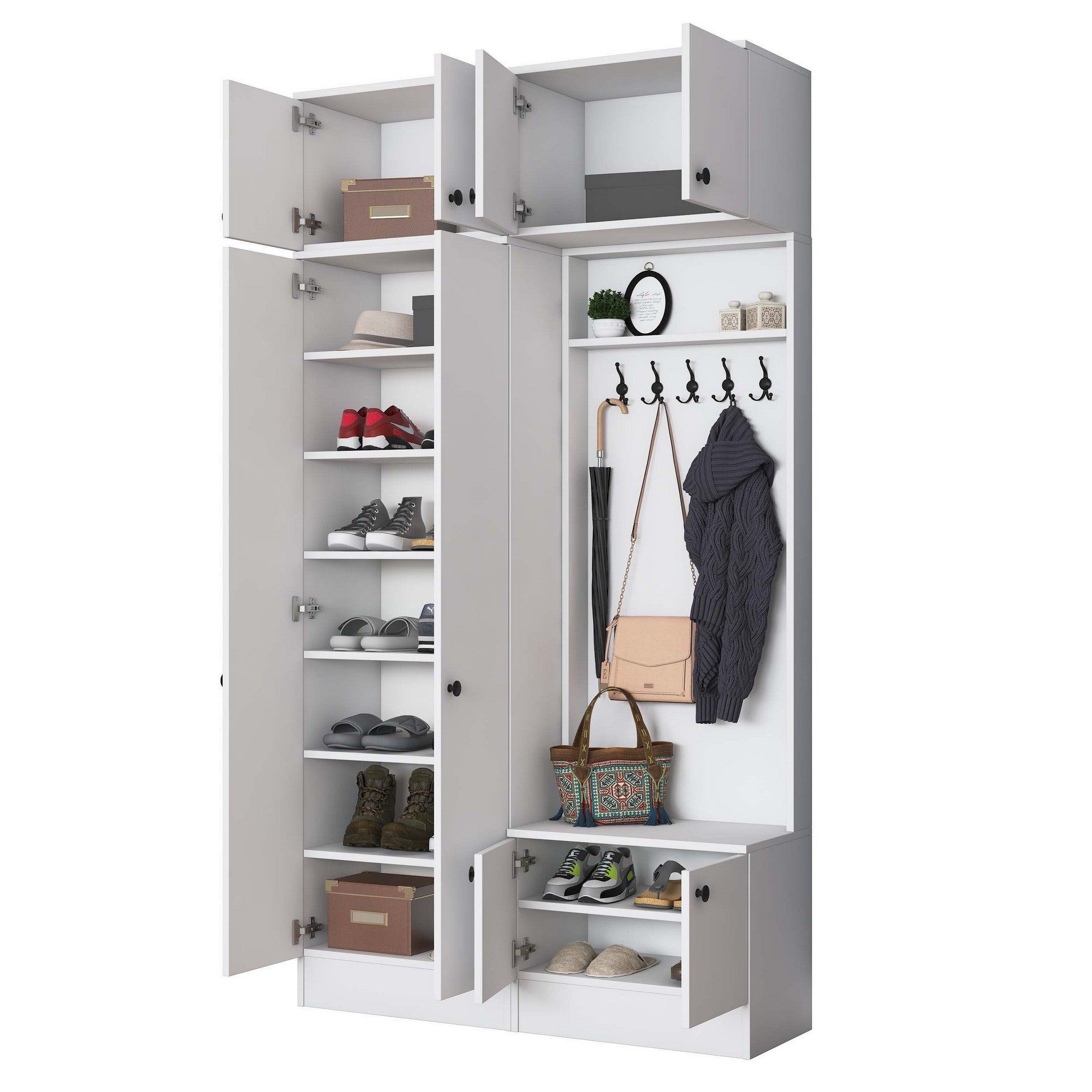 Cabideiro – 119,6 cm x 226,4 cm x 37,5 cm – Branco – Aglomerado