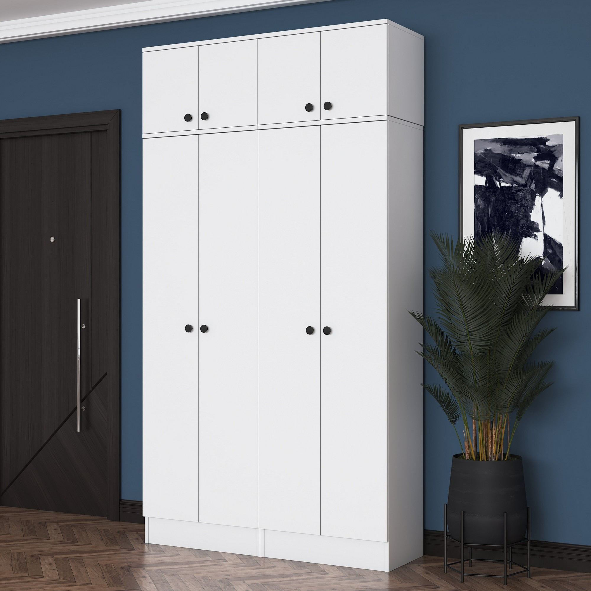 Cabideiro – 119,6 cm x 226,4 cm x 37,5 cm – Branco – Aglomerado de melamina