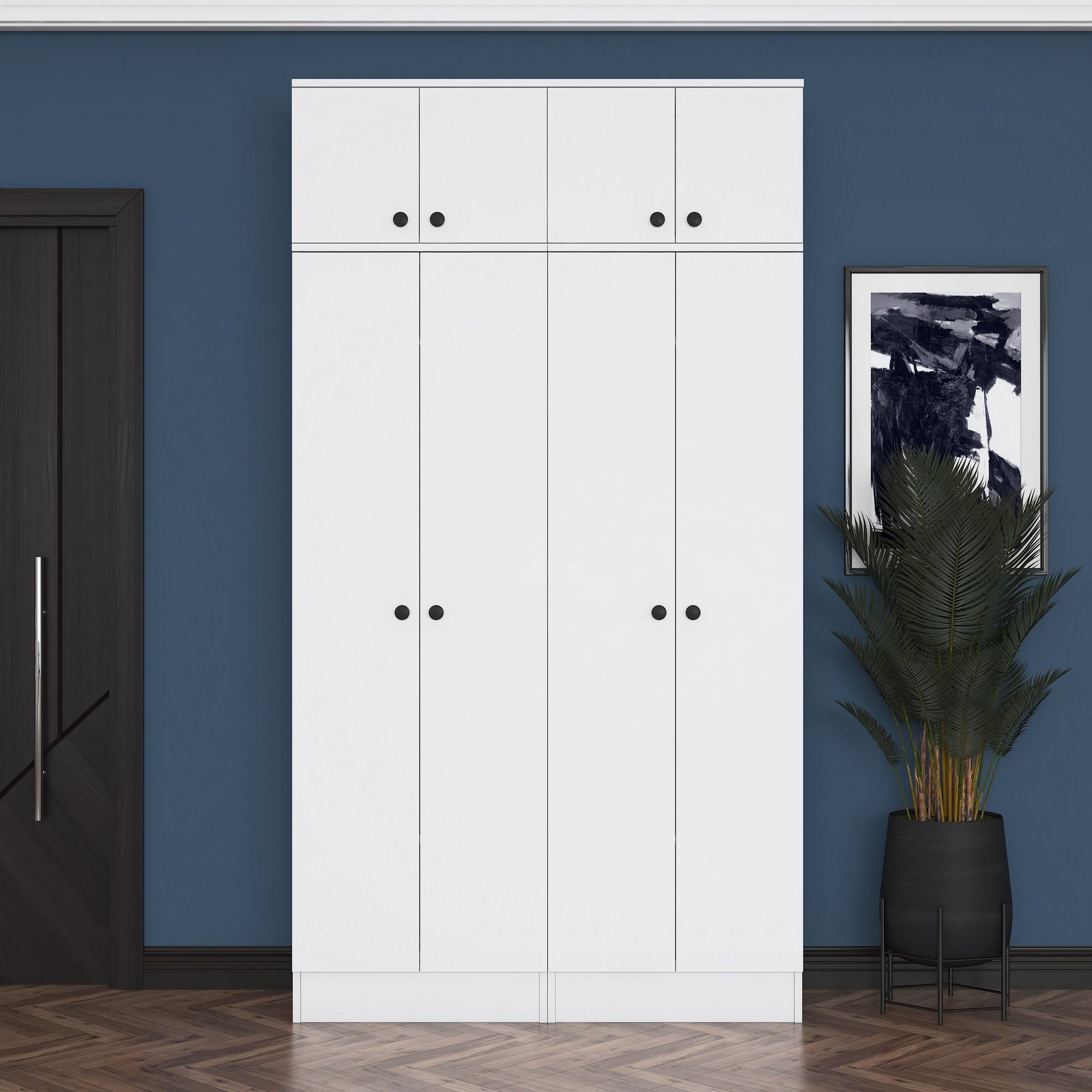 Cabideiro – 119,6 cm x 226,4 cm x 37,5 cm – Branco – Aglomerado de melamina