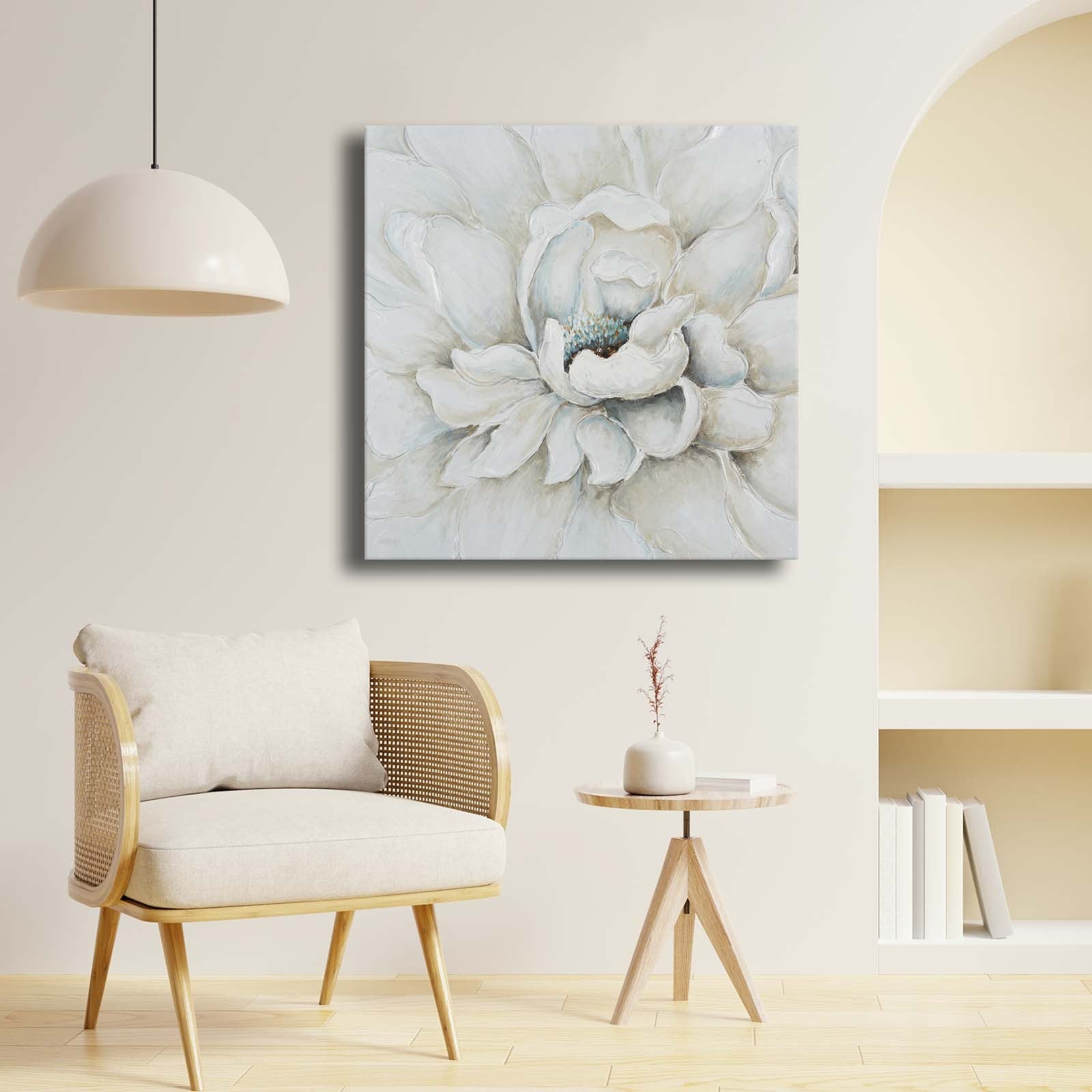 Quadro Decorativo em Tela Multicolor 69x69cm - Moldura Madeira de Pinho - Canvas Premium 2,8mm