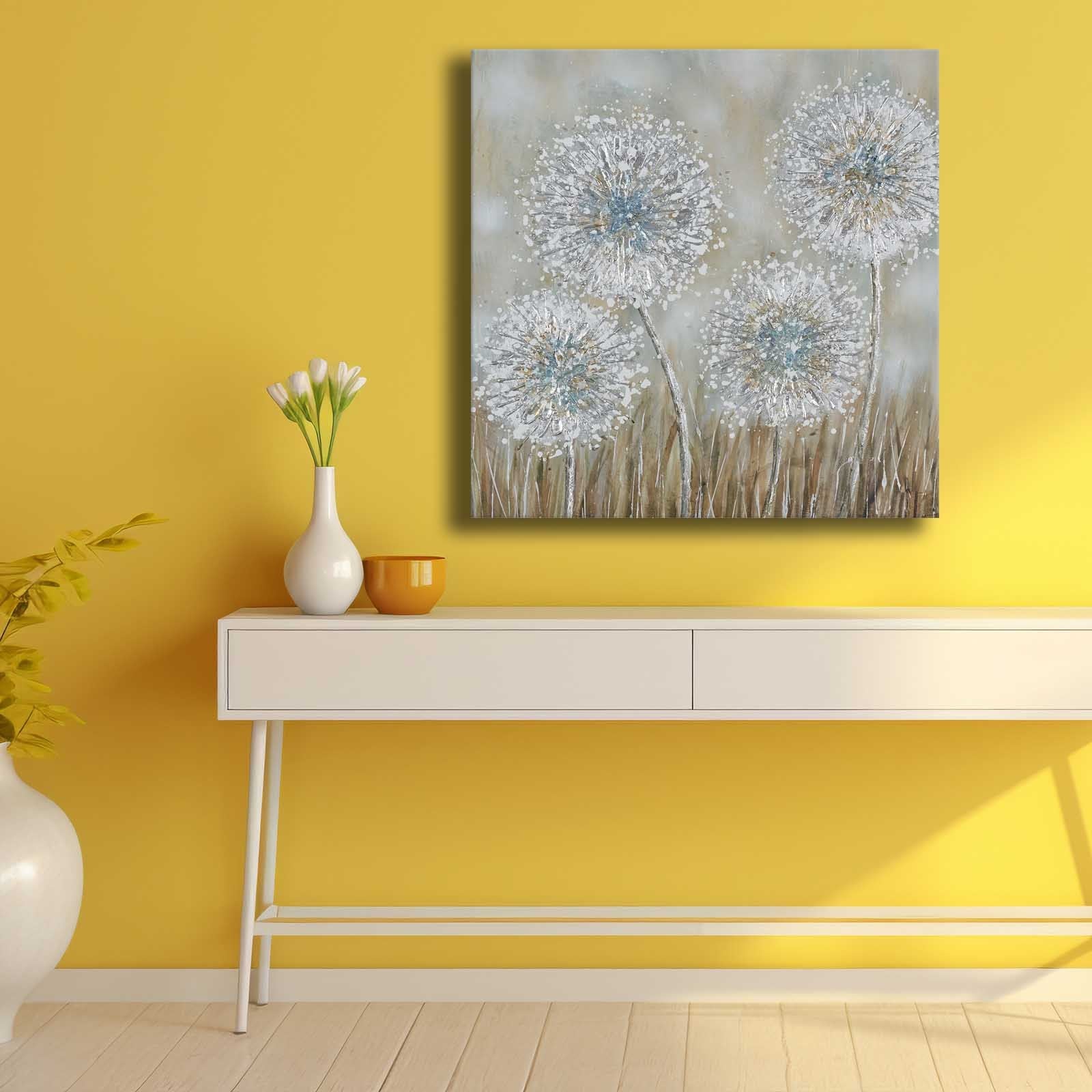 Quadro Decorativo em Tela Multicolor 69x69cm - Moldura Madeira de Pinho - Canvas Premium 2,8mm