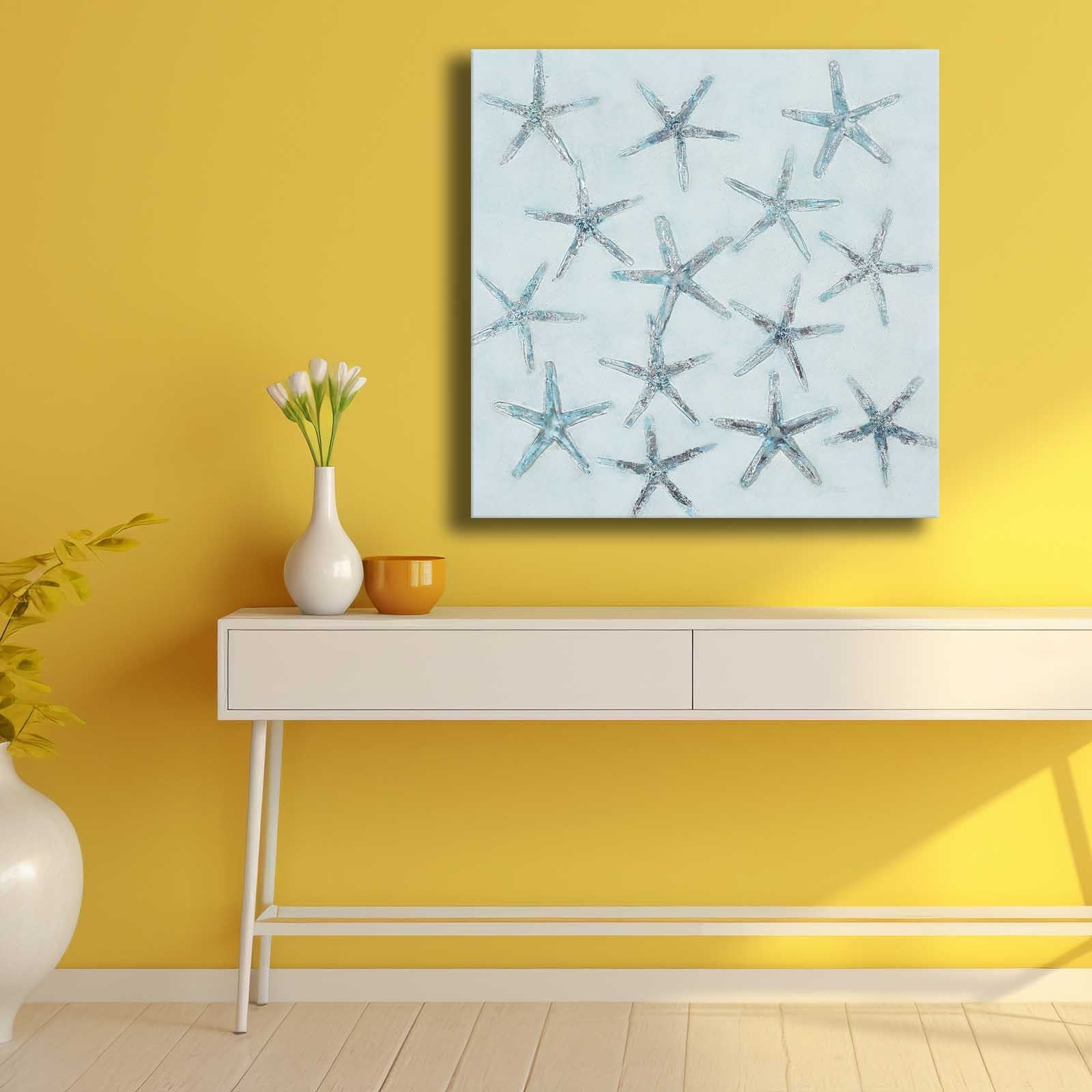 Quadro Decorativo em Tela Multicolor 69x69cm - Moldura Madeira de Pinho - Canvas Premium 2,8mm