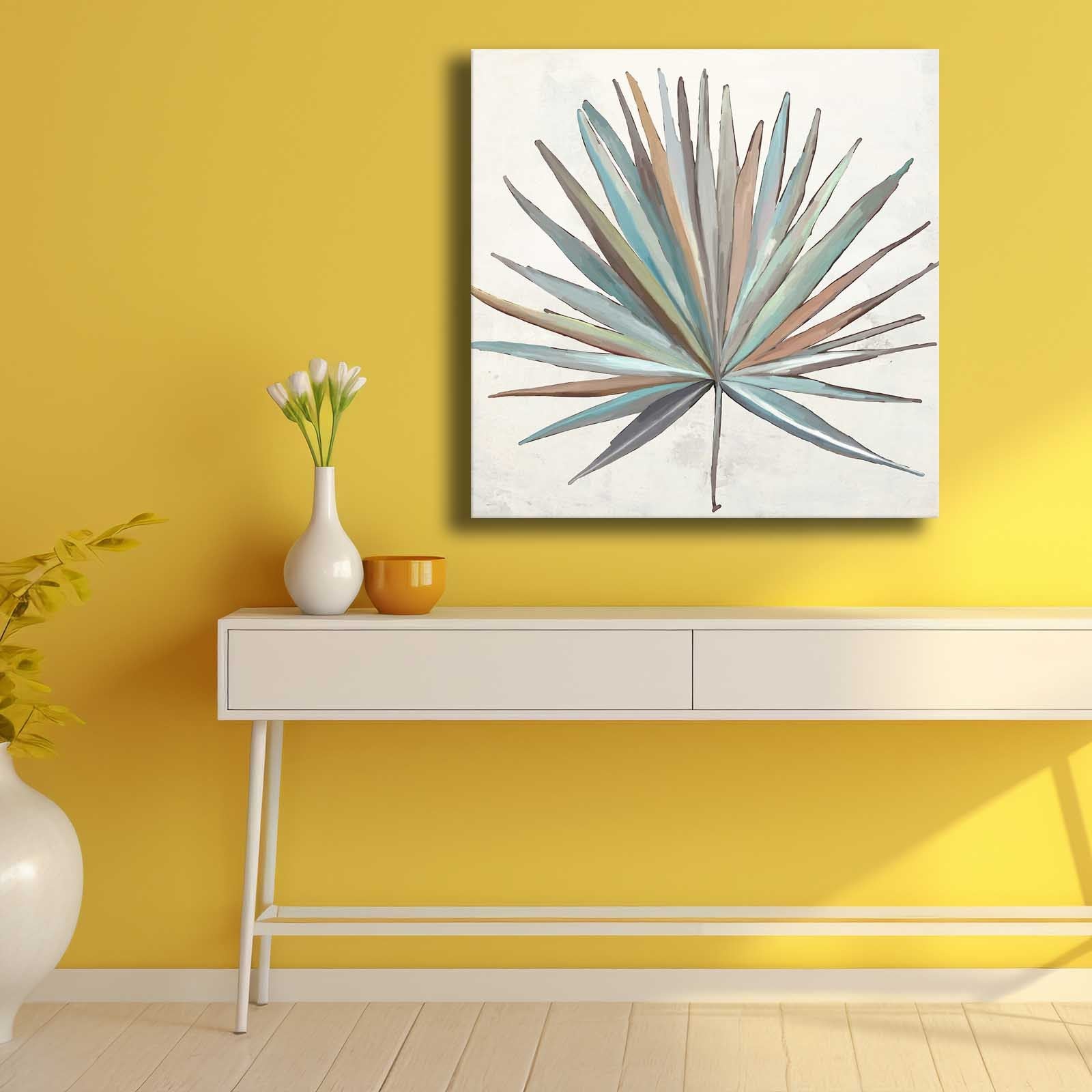 Quadro Decorativo em Tela Multicolor 69x69cm - Moldura Madeira de Pinho - Canvas Premium 2,8mm