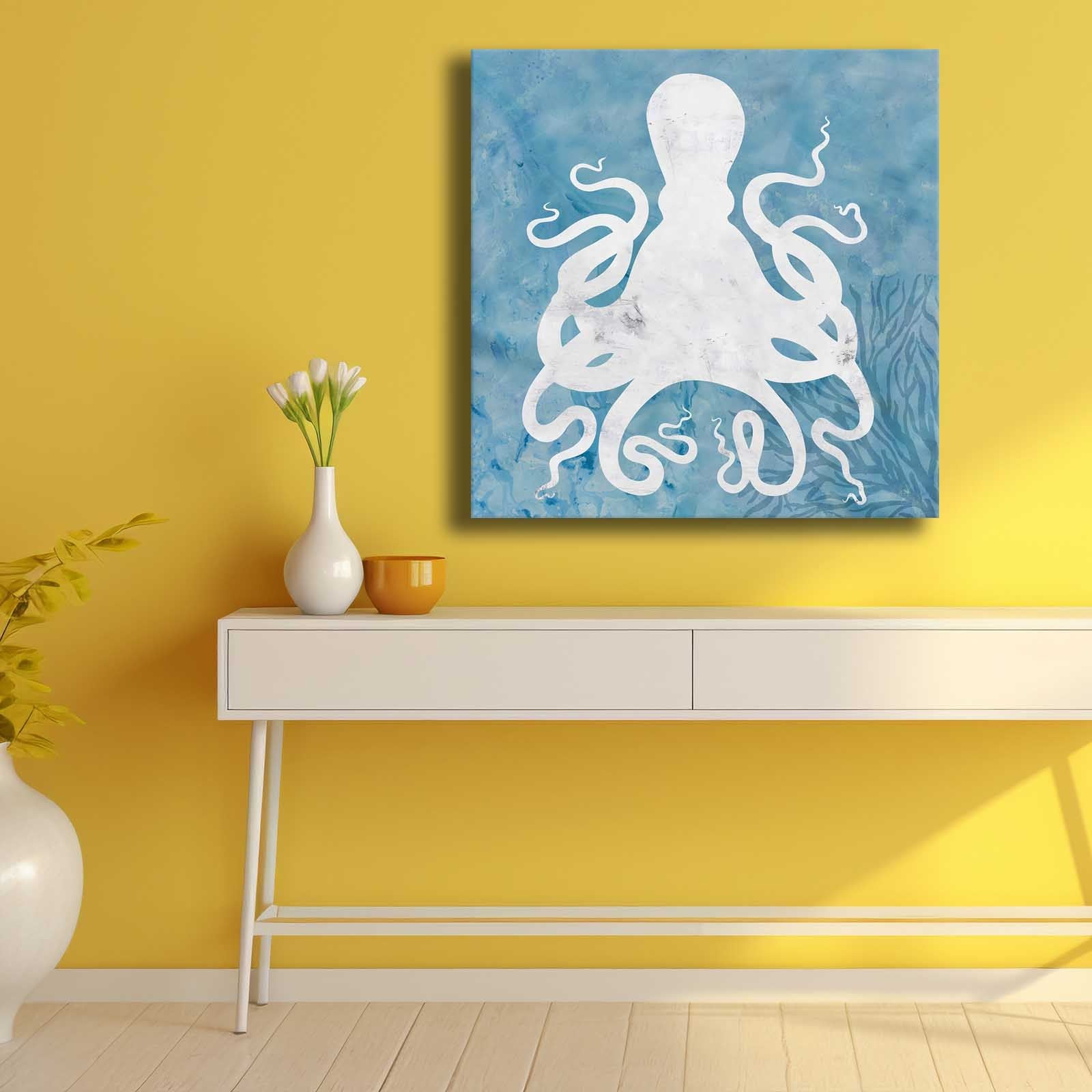 Quadro Decorativo em Tela Multicolor 69x69cm - Moldura Madeira de Pinho - Canvas Premium 2,8mm